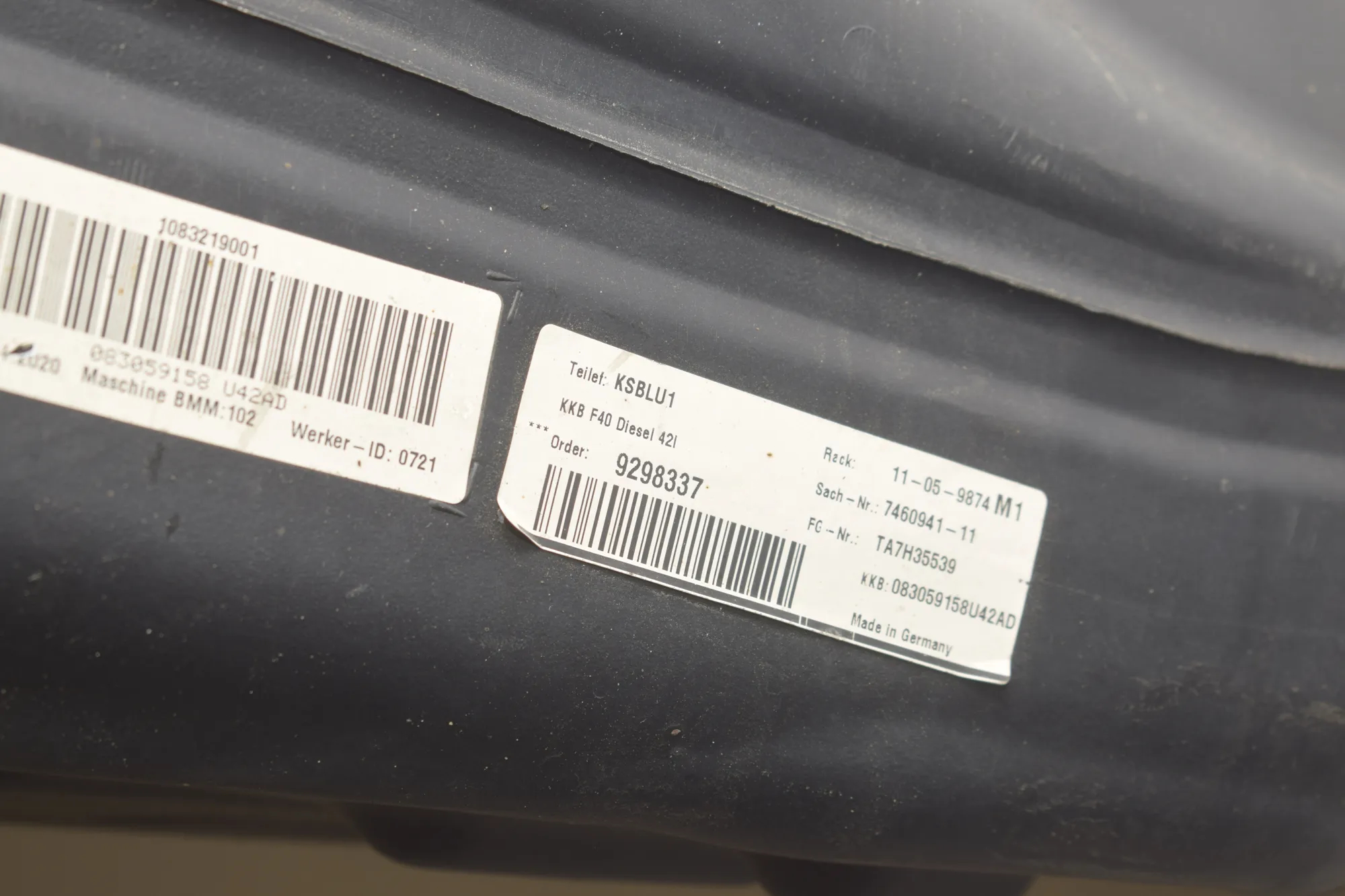 Fuel Tank – OEM 9298337 · BMW 1 (F40) (2019 - -) F40) 116 d 2020 – 3