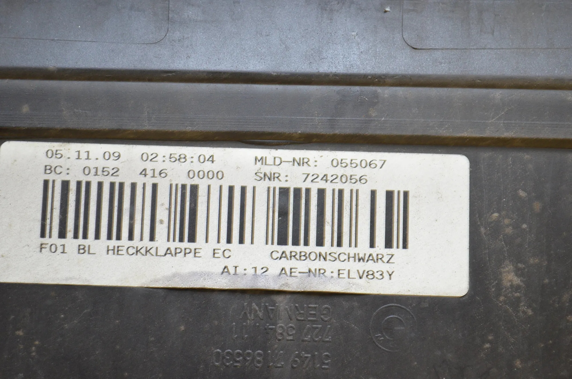 Other Body Parts – OEM 7242056 · BMW 7 (F01, F02) 730 d 2009 – 5