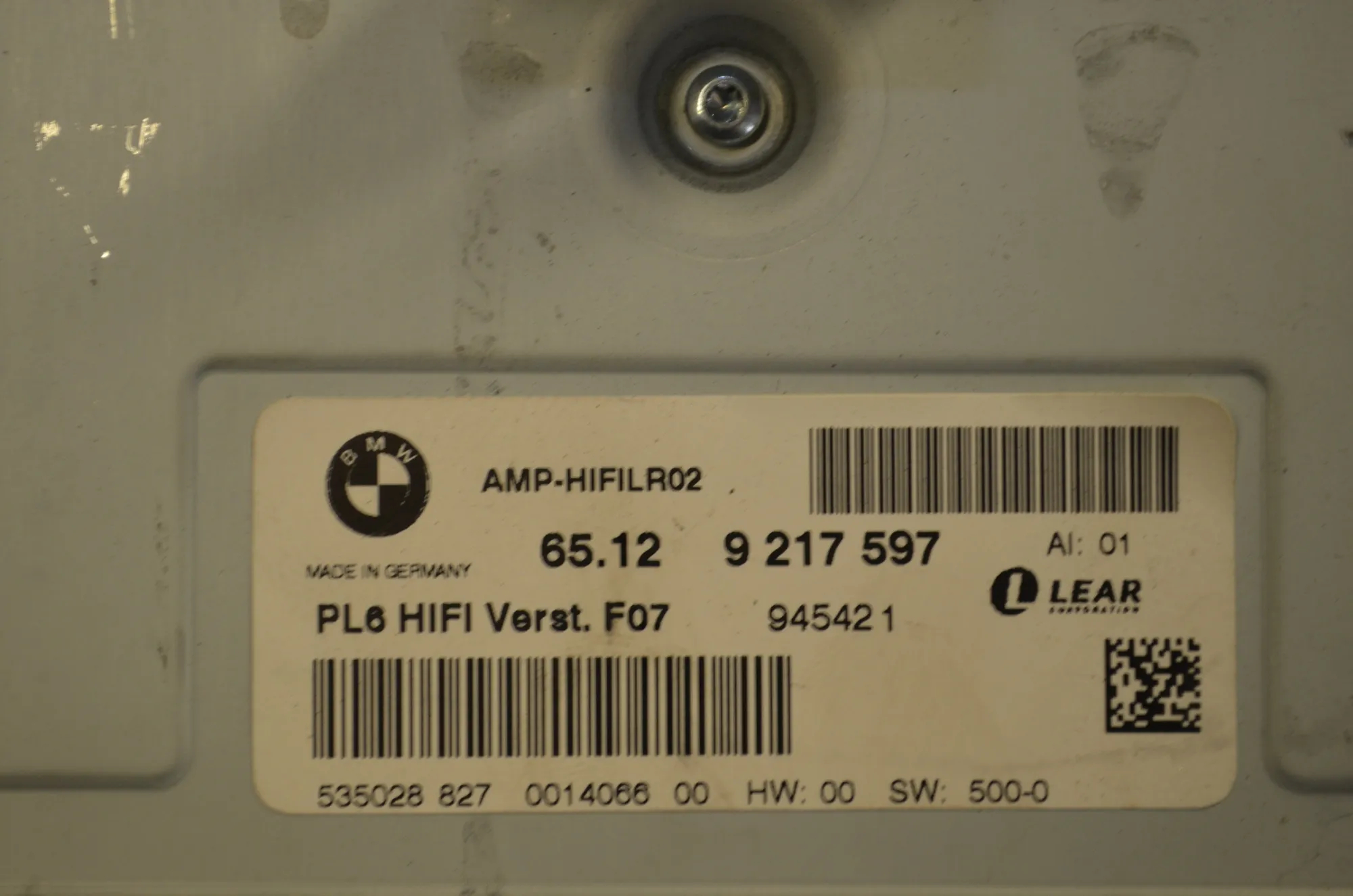 Sound Audio System Set – OEM 9133410 · BMW 7 (F01, F02) 730 d 2009 – 8