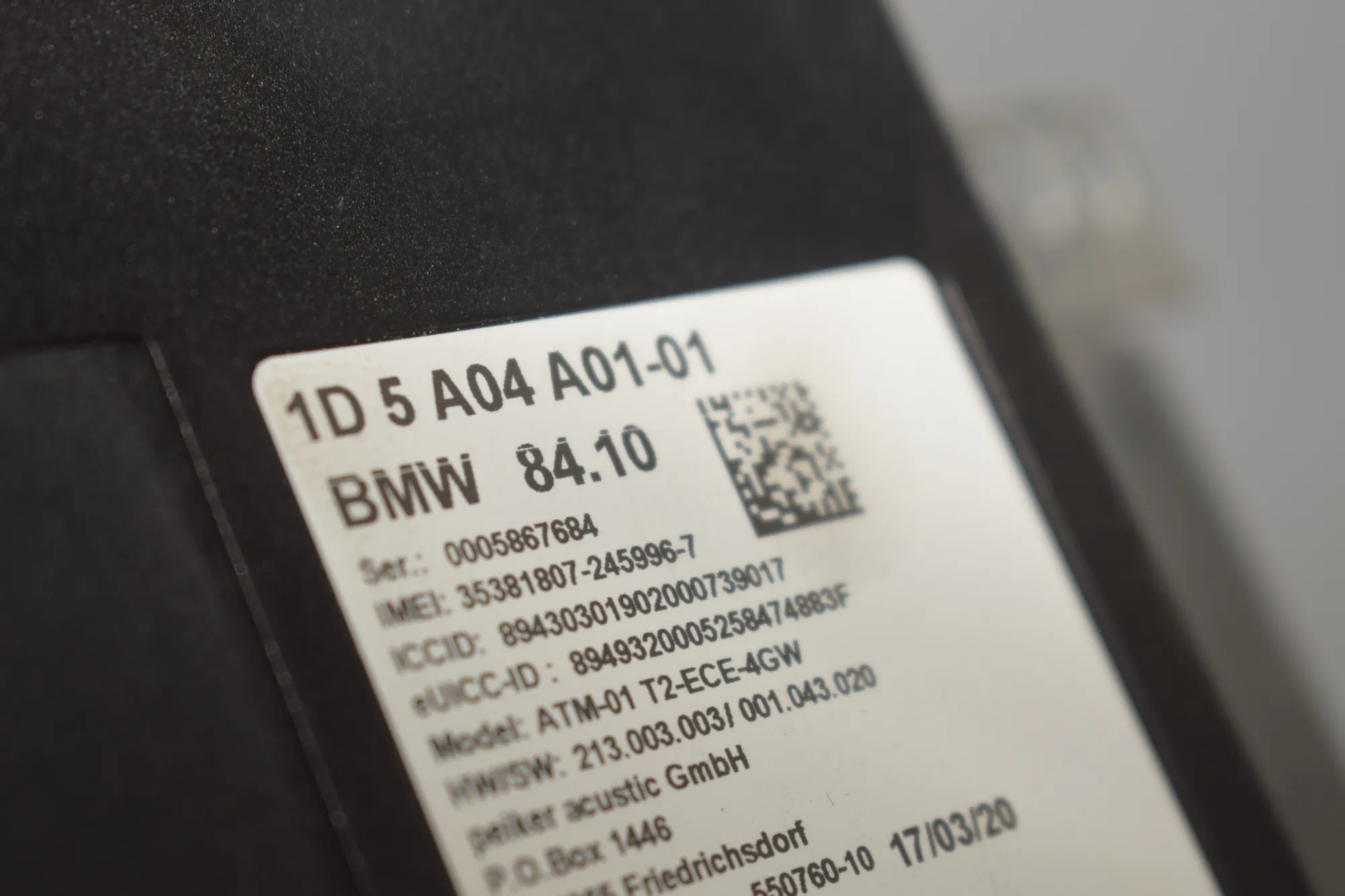 Bluetooth Control Unit – OEM 5A04A01 · BMW i3 (I01) s Electric 2022 – 5