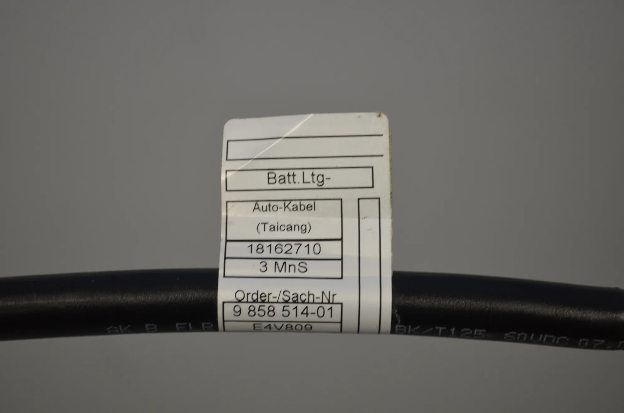 Negative Battery Cable – OEM 9858514 · BMW iX3 (G08) (2020 - -) Electric (286 HP) 2022 – 5