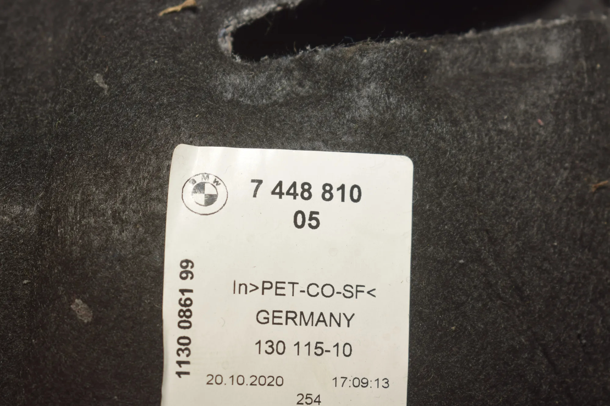 Sound Insulation – OEM 7444954 · BMW 1 (F40) (2019 - -) F40) 116 d 2020 – 11
