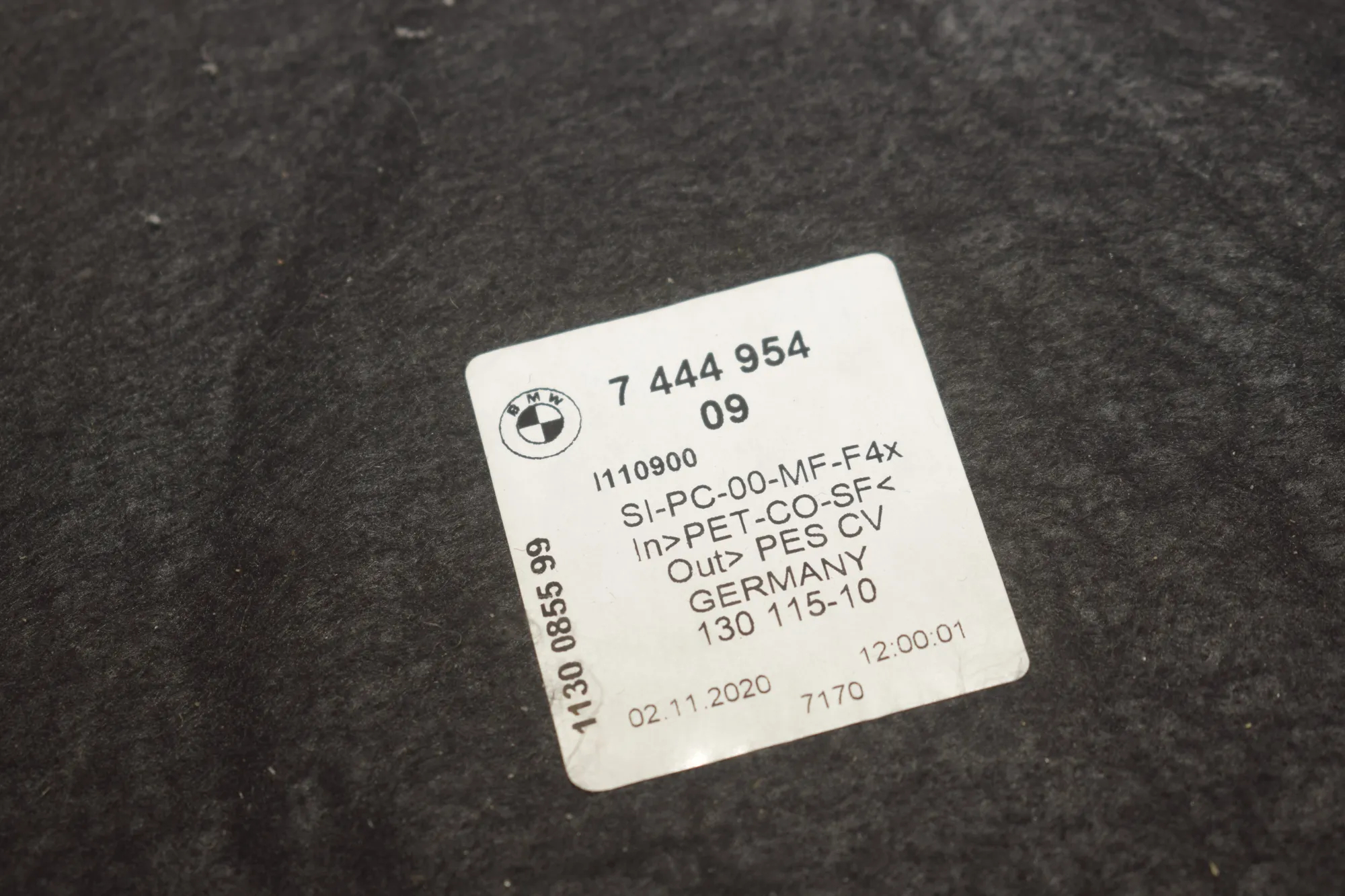 Sound Insulation – OEM 7444954 · BMW 1 (F40) (2019 - -) F40) 116 d 2020 – 5