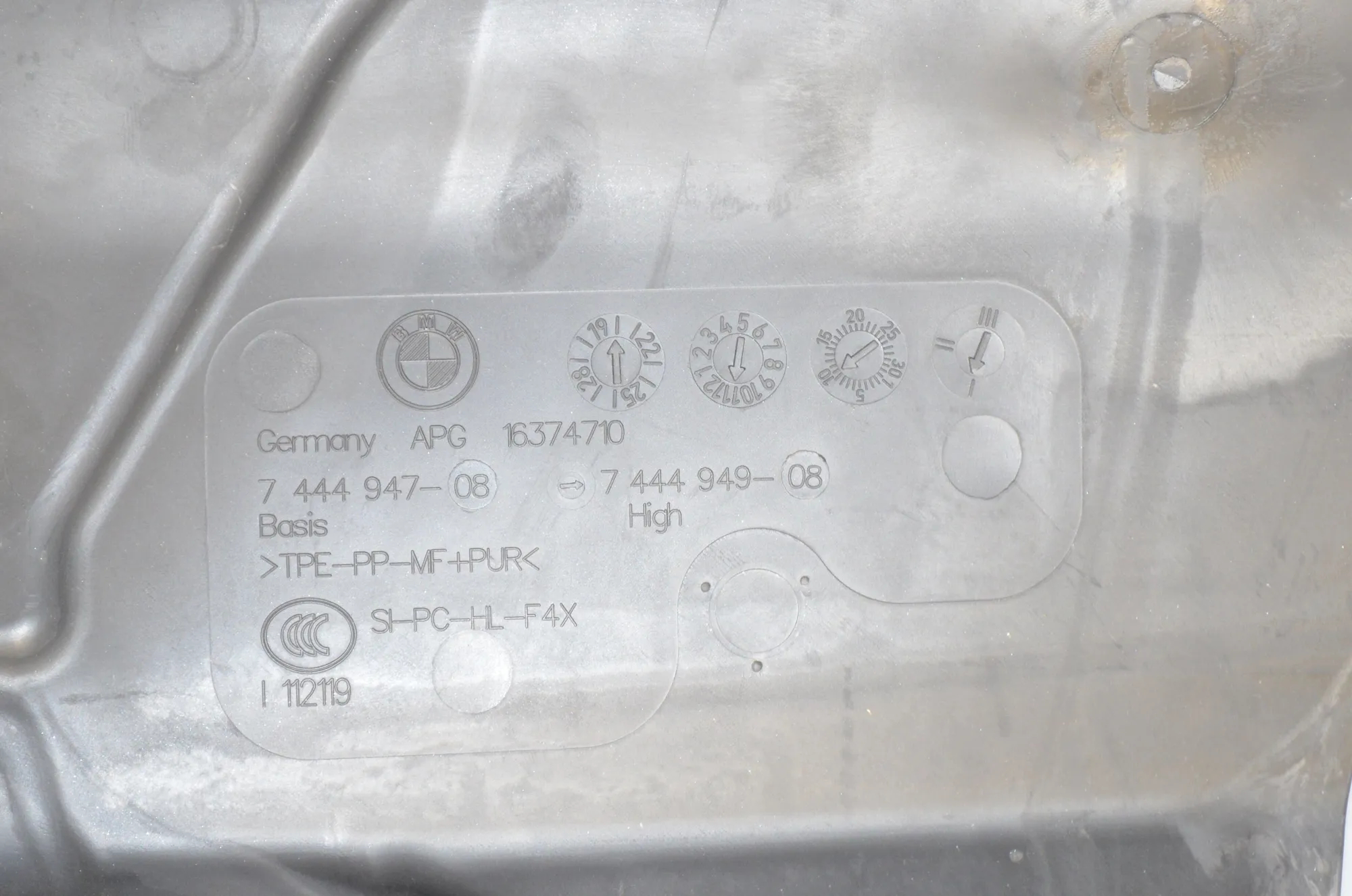 Sound Insulation – OEM 7444947 · BMW 1 (F40) (2019 - -) F40) 116 d 2020 – 4