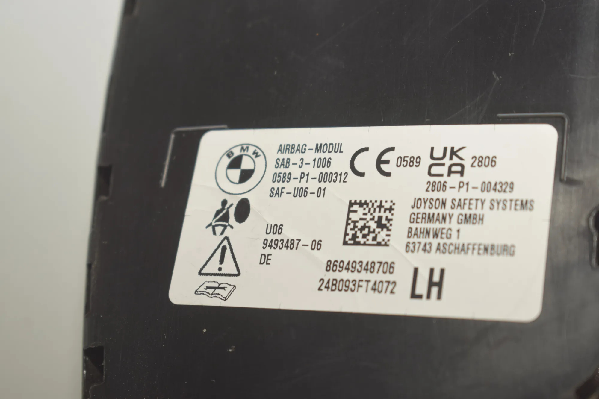 Seat Safety Bag SRS – OEM 9493487 · BMW iX2 BMW iX2 xDrive 30 2023 – 4