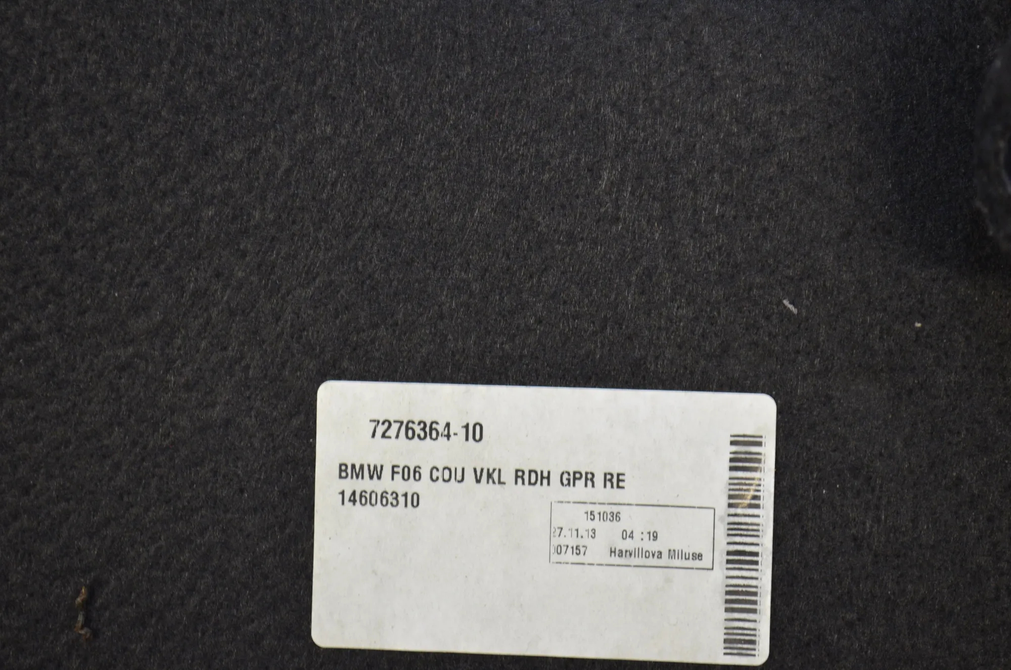 Right Side Trunk Trim – OEM 7276364 · BMW 6 Gran Coupe (F06) 650 i xDrive 2013 – 4