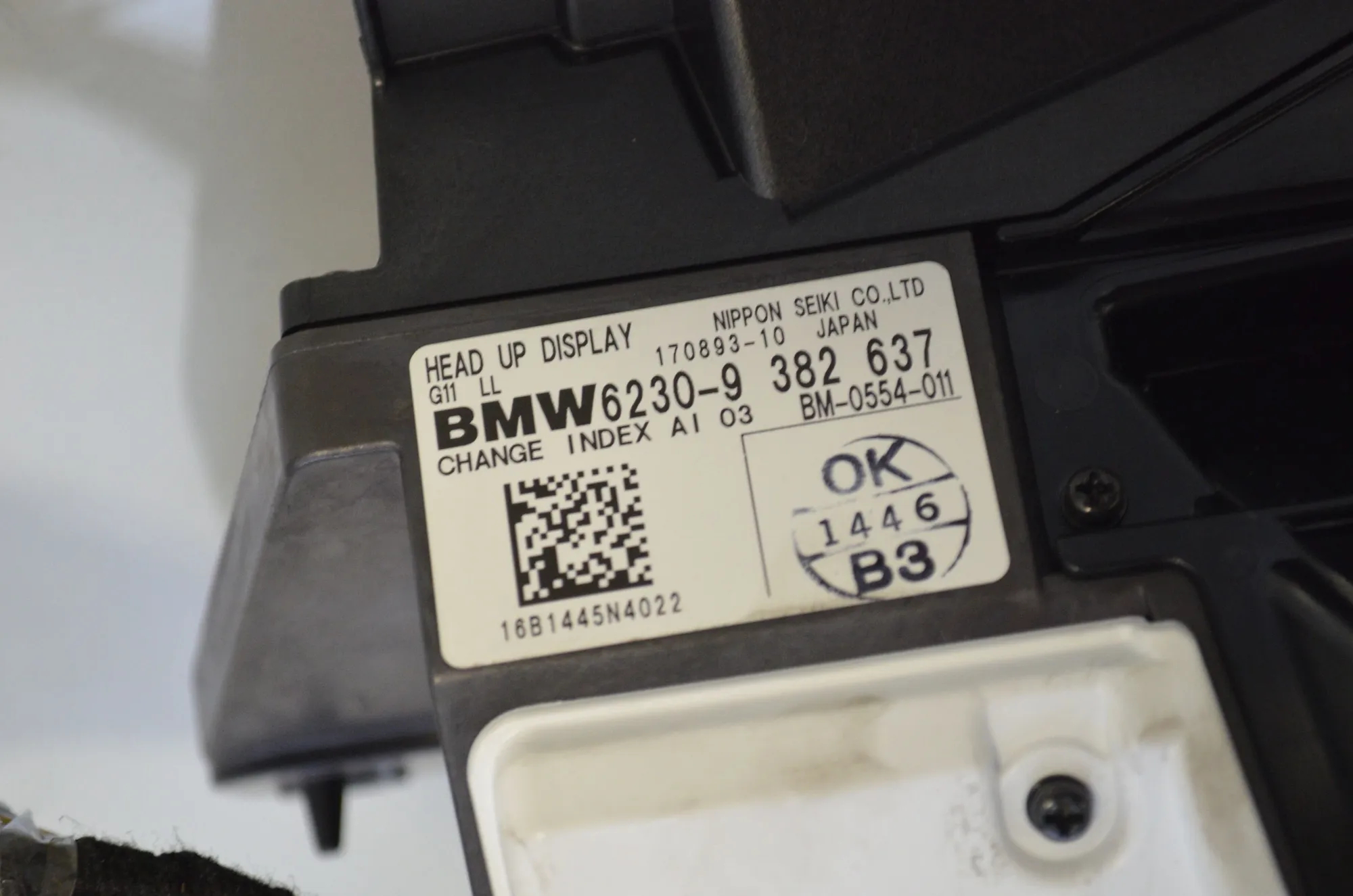Head-Up Display – OEM 9382637 · BMW 7 (G11, G12) 730 d 2016 – 7