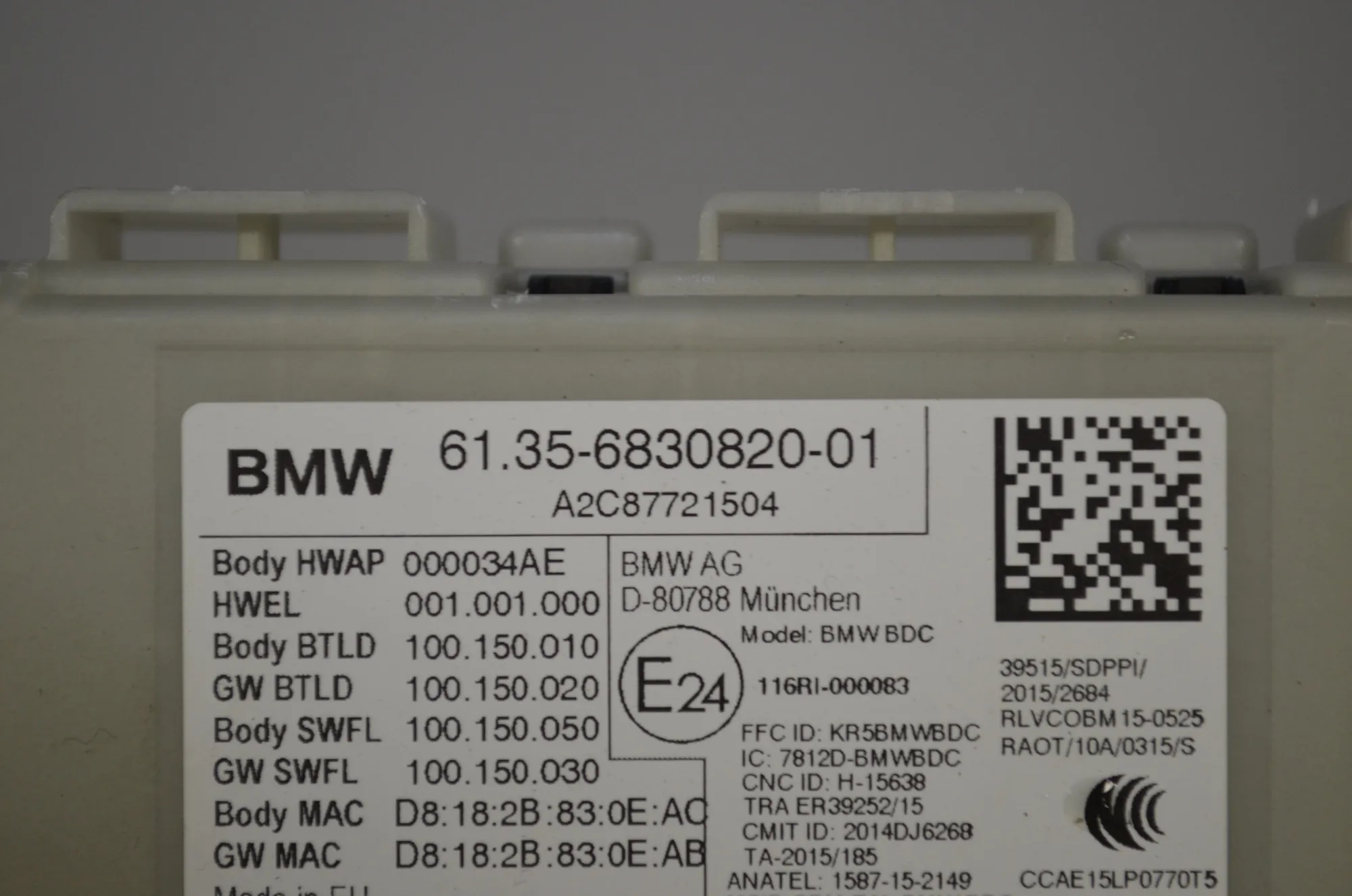 Engine Ignition ECU Set – OEM 6830820 · BMW 7 (G11, G12) 730 d 2016 – 7