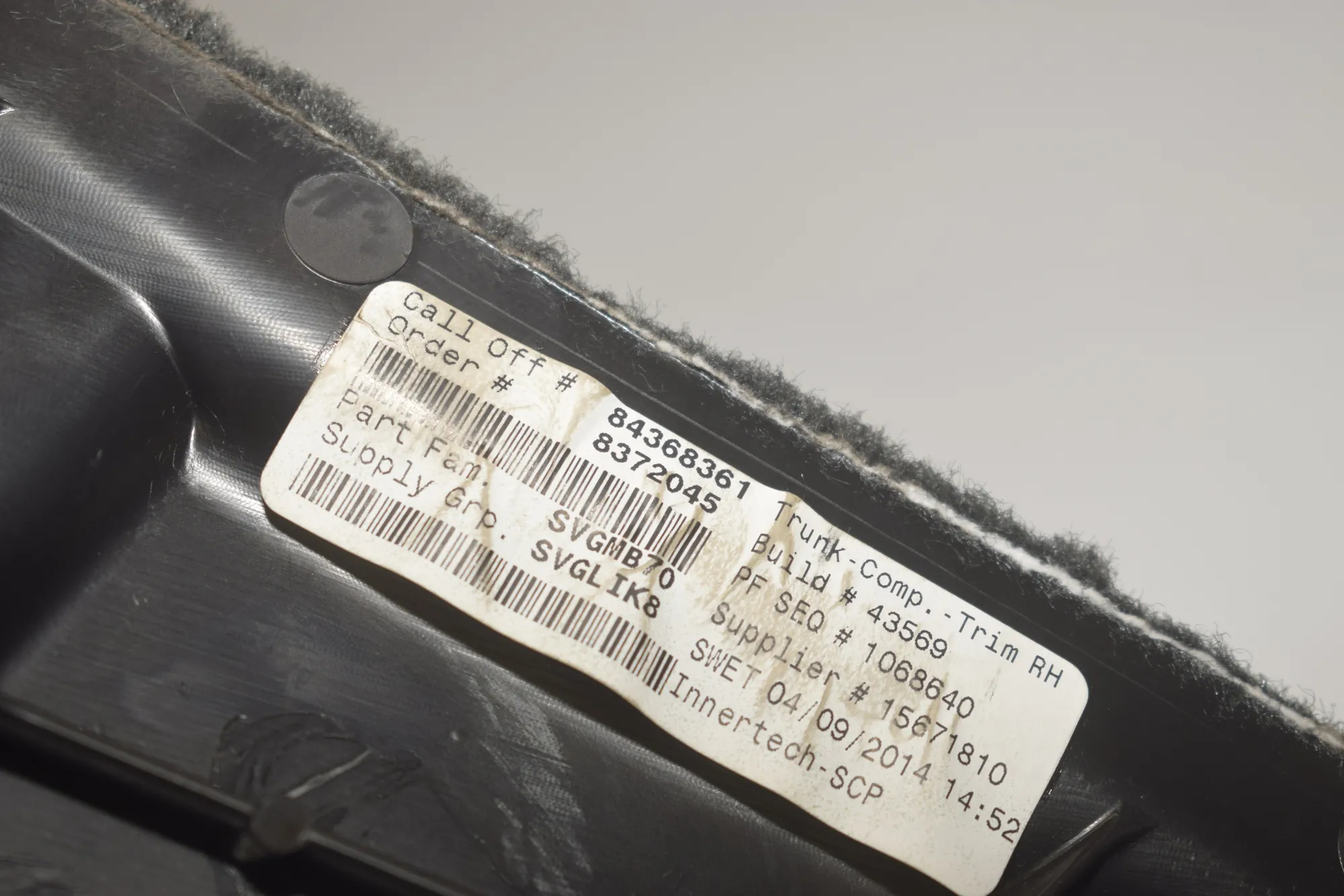 Trunk Trim Kit – OEM 9000577 · BMW X6 (E71, E72) M 50 d 2014 – 15