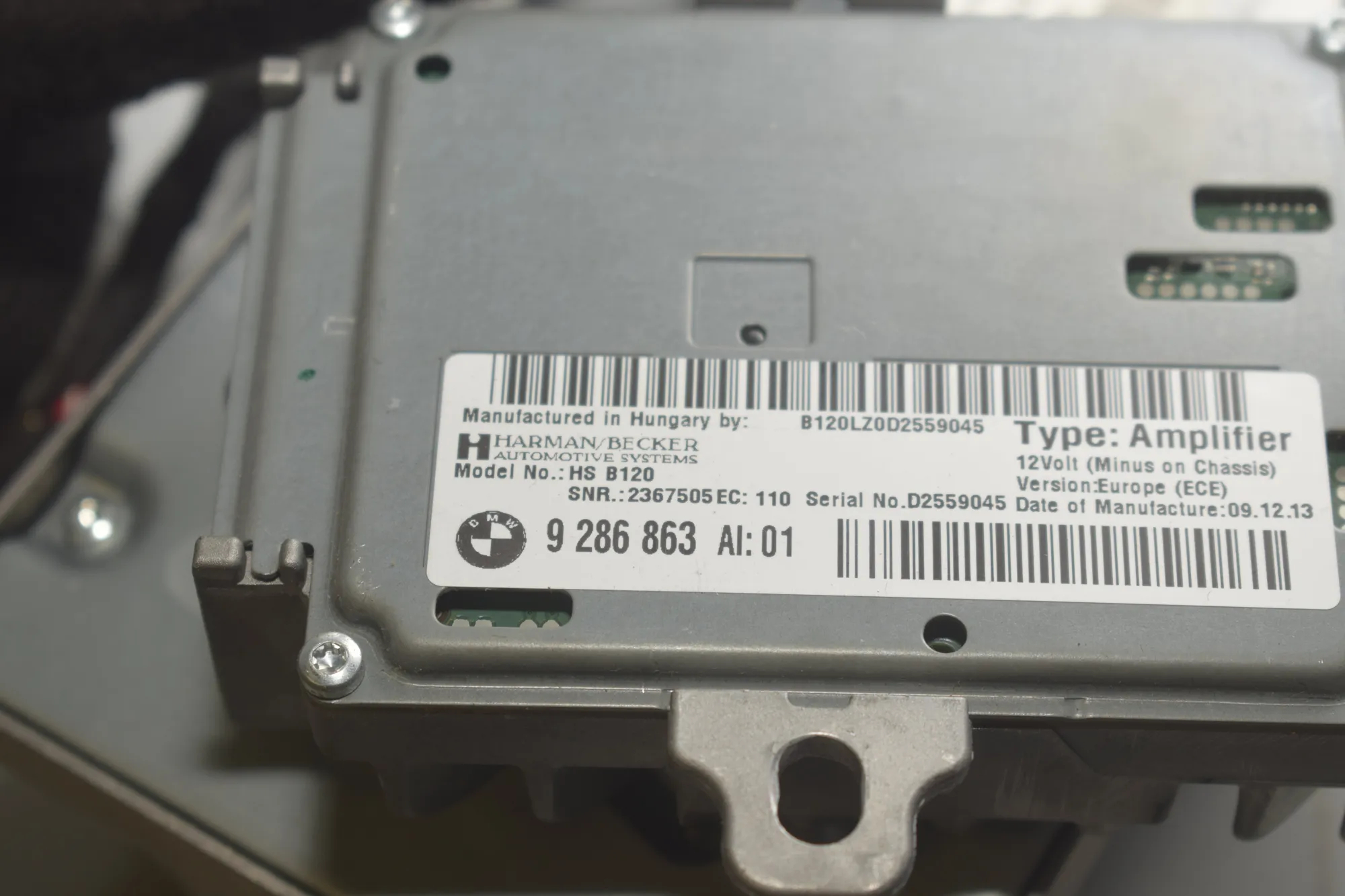 Sound Audio System Set – OEM 9283736 · BMW X6 (E71, E72) M 50 d 2014 – 9