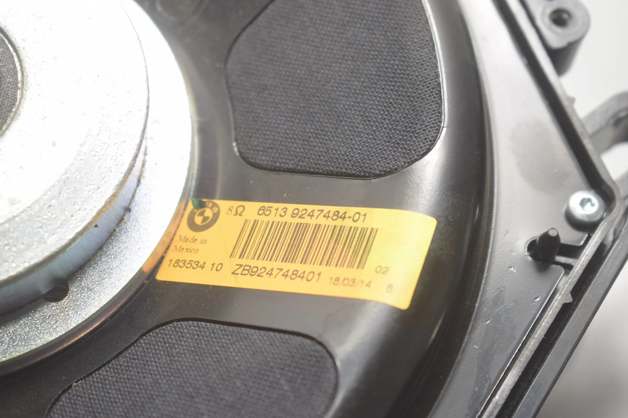 Sound Audio System Set – OEM 9283736 · BMW X6 (E71, E72) M 50 d 2014 – 10