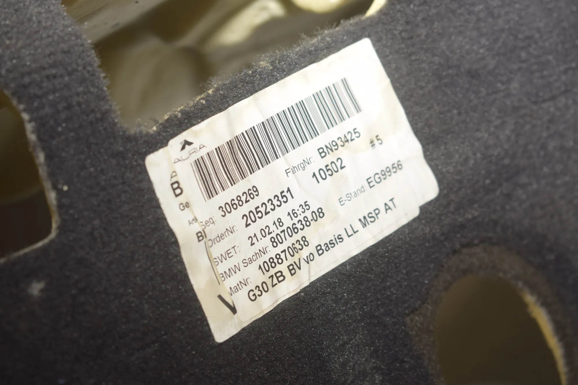 Interior Mat – OEM 7419805 · BMW 5 Touring (G31) (2017 - -) M 550 d xDrive 2018 – 4