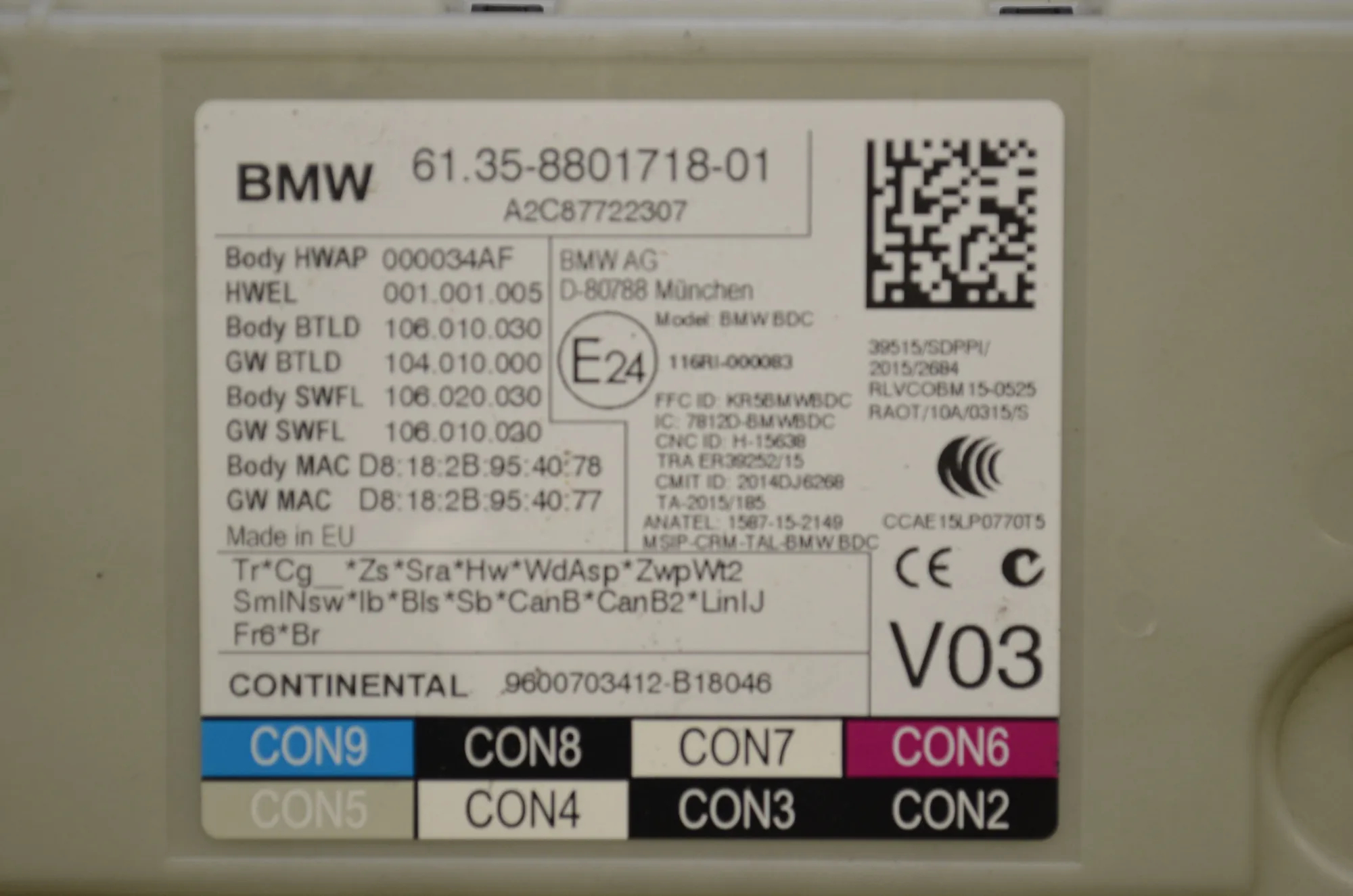 Engine Ignition ECU Set – OEM 8801718 · BMW 5 Touring (G31) (2017 - -) M 550 d xDrive 2018 – 6