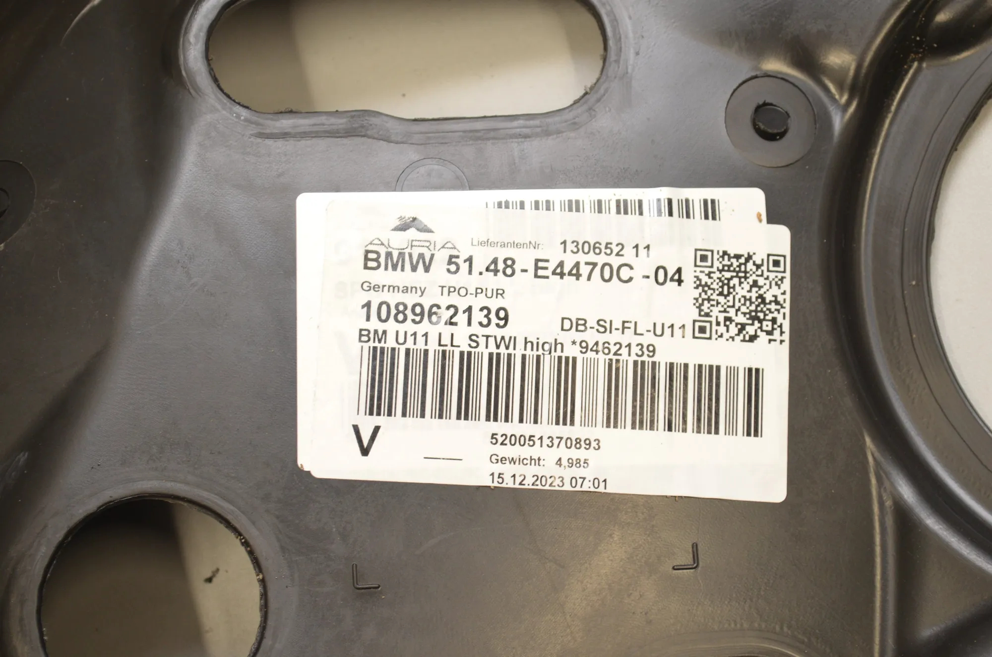 Sound Insulation – OEM 9462139 · BMW X1 (U11) (2022 - -) BMW X1 (U11) sDrive 18 i 2024 – 4