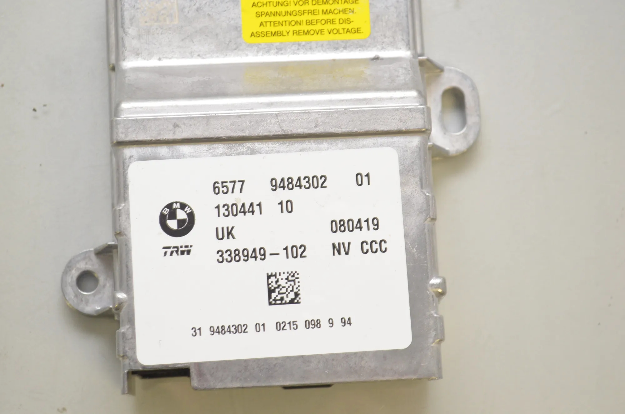 SRS Control Unit – OEM 9484302 · BMW i3 (I01) Electric 2019 – 4