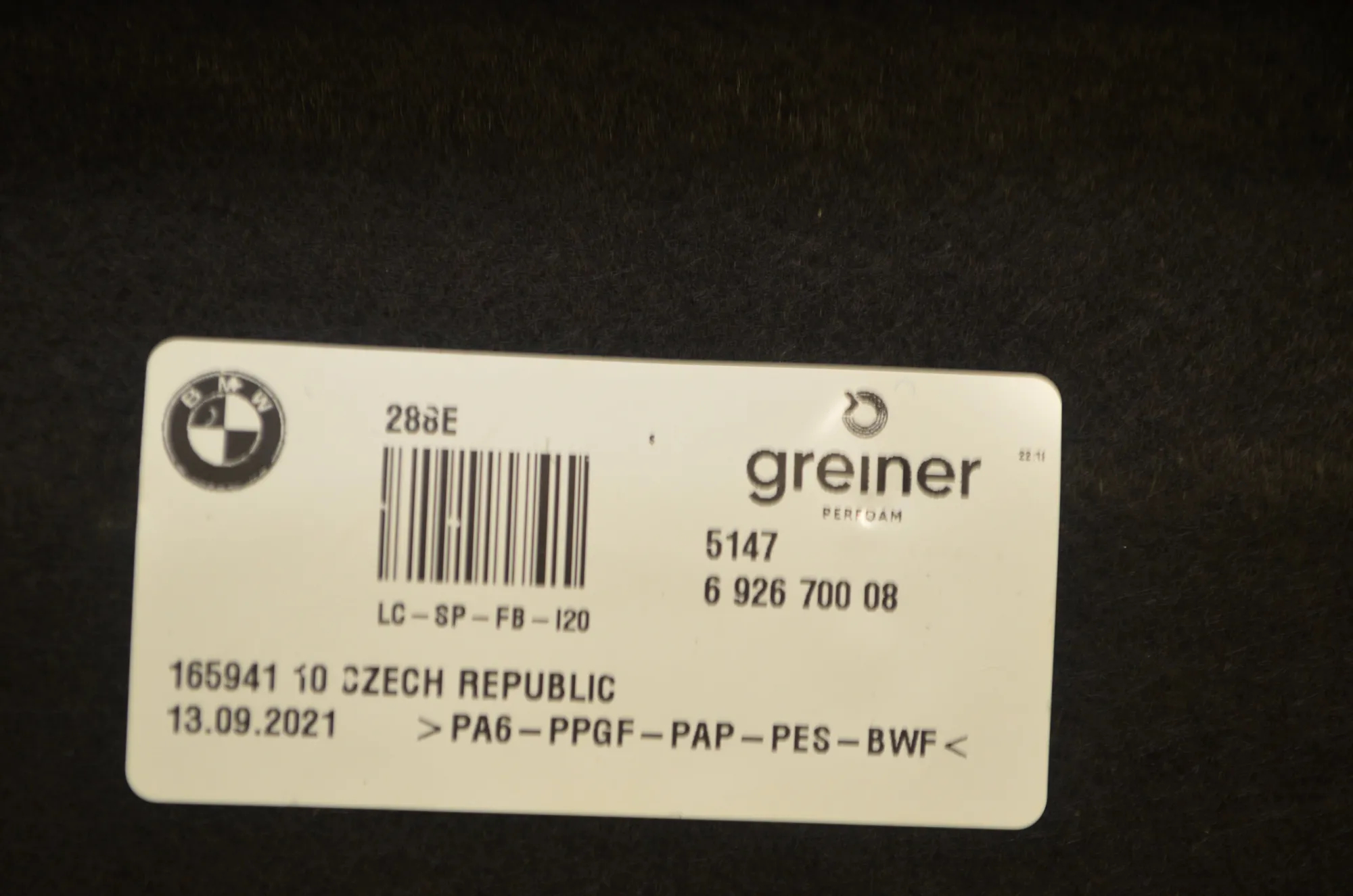 Right Side Trunk Trim – OEM 6926700 · BMW iX (I20) (2021 - -) xDrive 40 2021 – 5