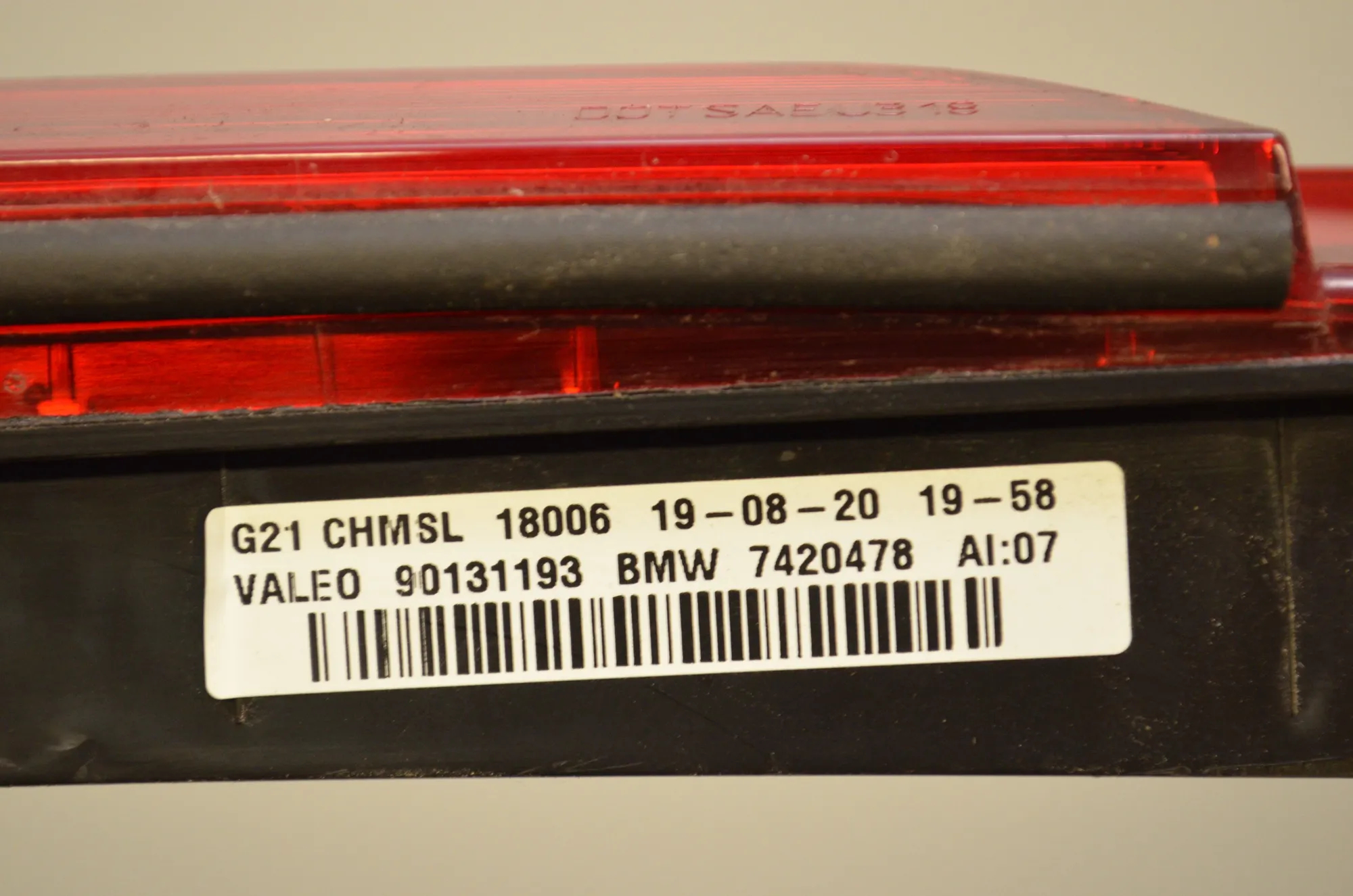 Rear Third Brake Stop Light – OEM 7420478 · BMW 3 Touring (G21) (2019 - -) 320 d 2020 – 4