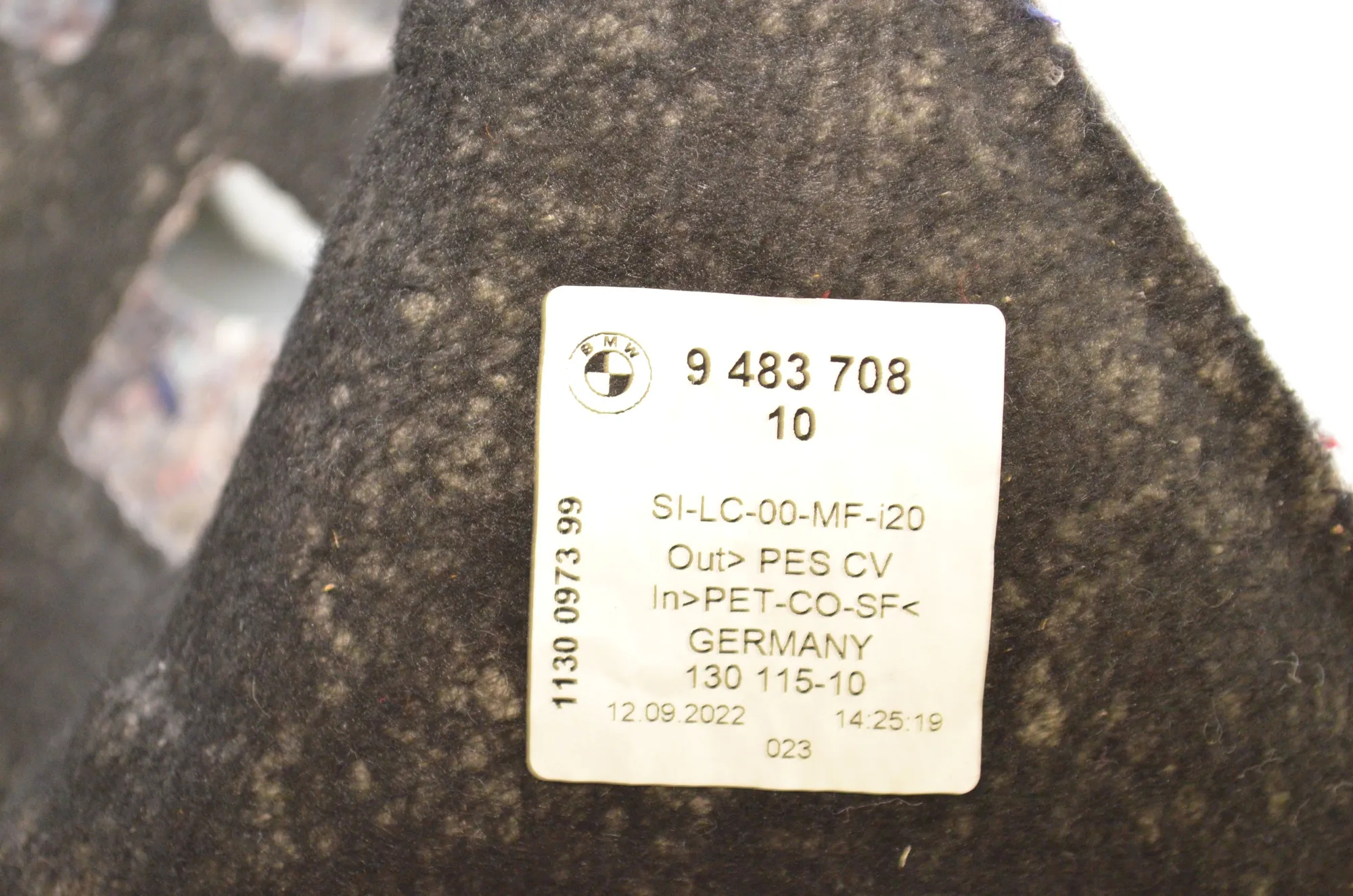 Sound Insulation – OEM 9483708 · BMW iX (I20) (2021 - -) xDrive 40 2021 – 4