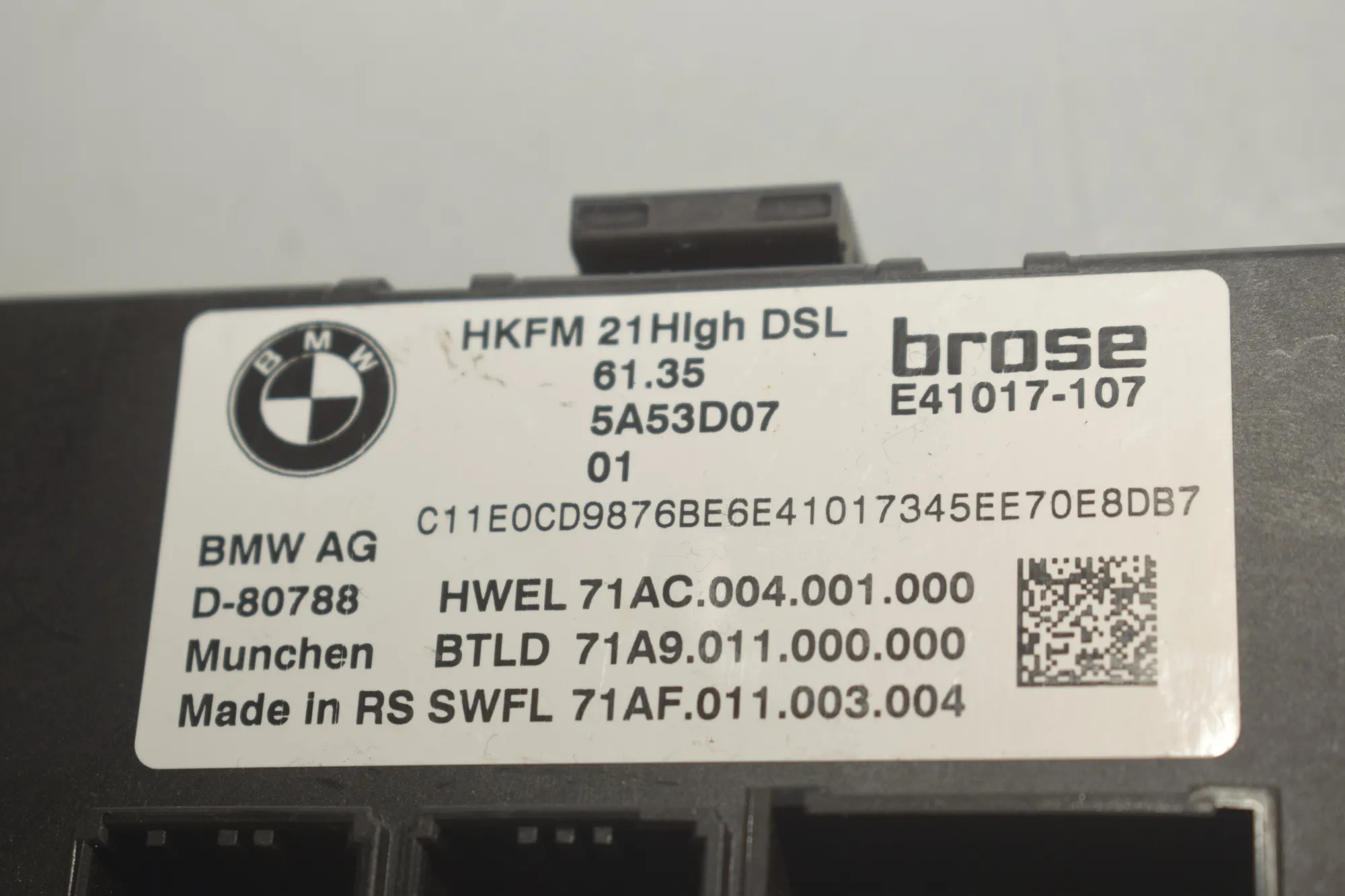 Tailgate Bootlid Control Unit – OEM 5A53D07 · BMW iX (I20) (2021 - -) xDrive 40 2021 – 4