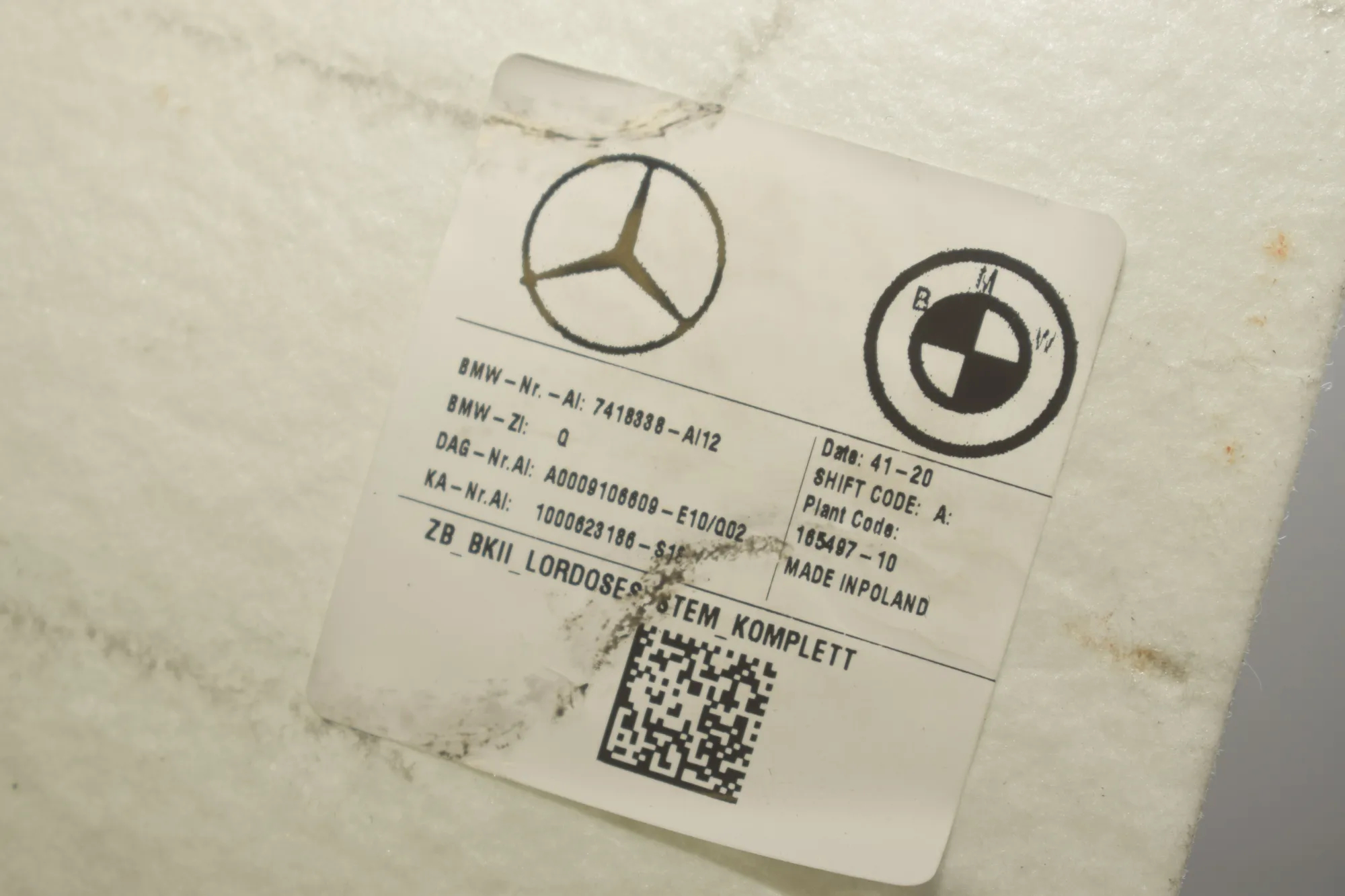Other Seat Parts – OEM 7418338 · BMW 3 Touring (G21) (2019 - -) 320 d 2020 – 4