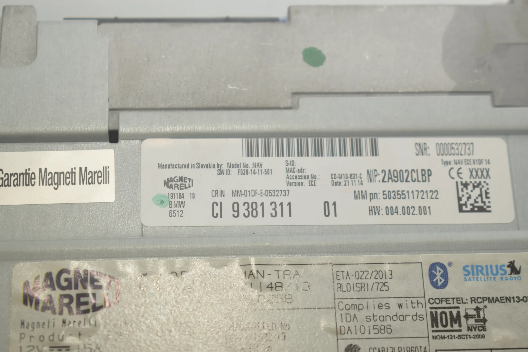 Navigation System – OEM 9370871 · BMW 2 Active Tourer (F45) 220 d xDrive 2014 – 11