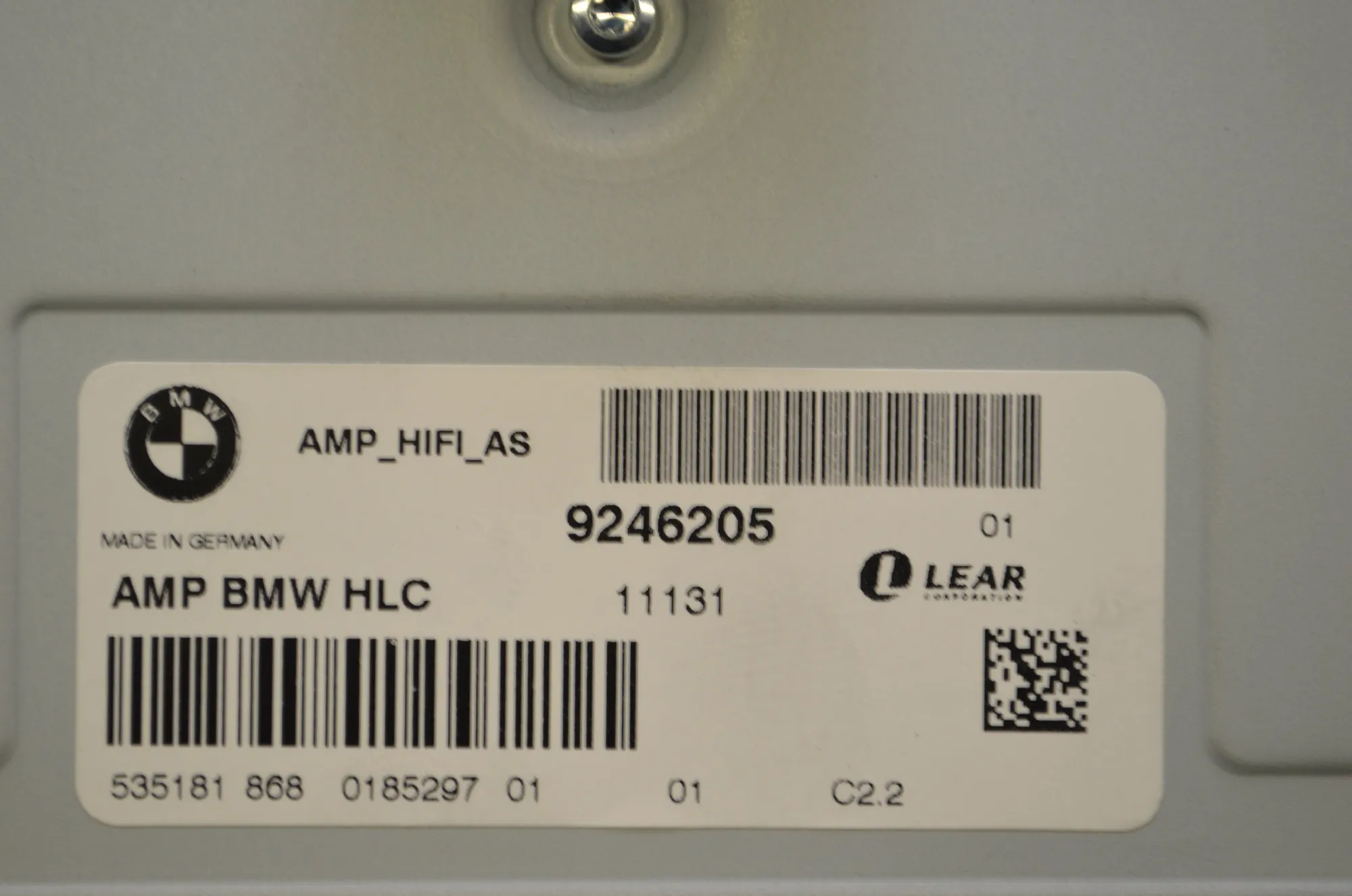 Sound Audio System Set – OEM 9133410 · BMW 7 (F01, F02) 730 d 2011 – 14