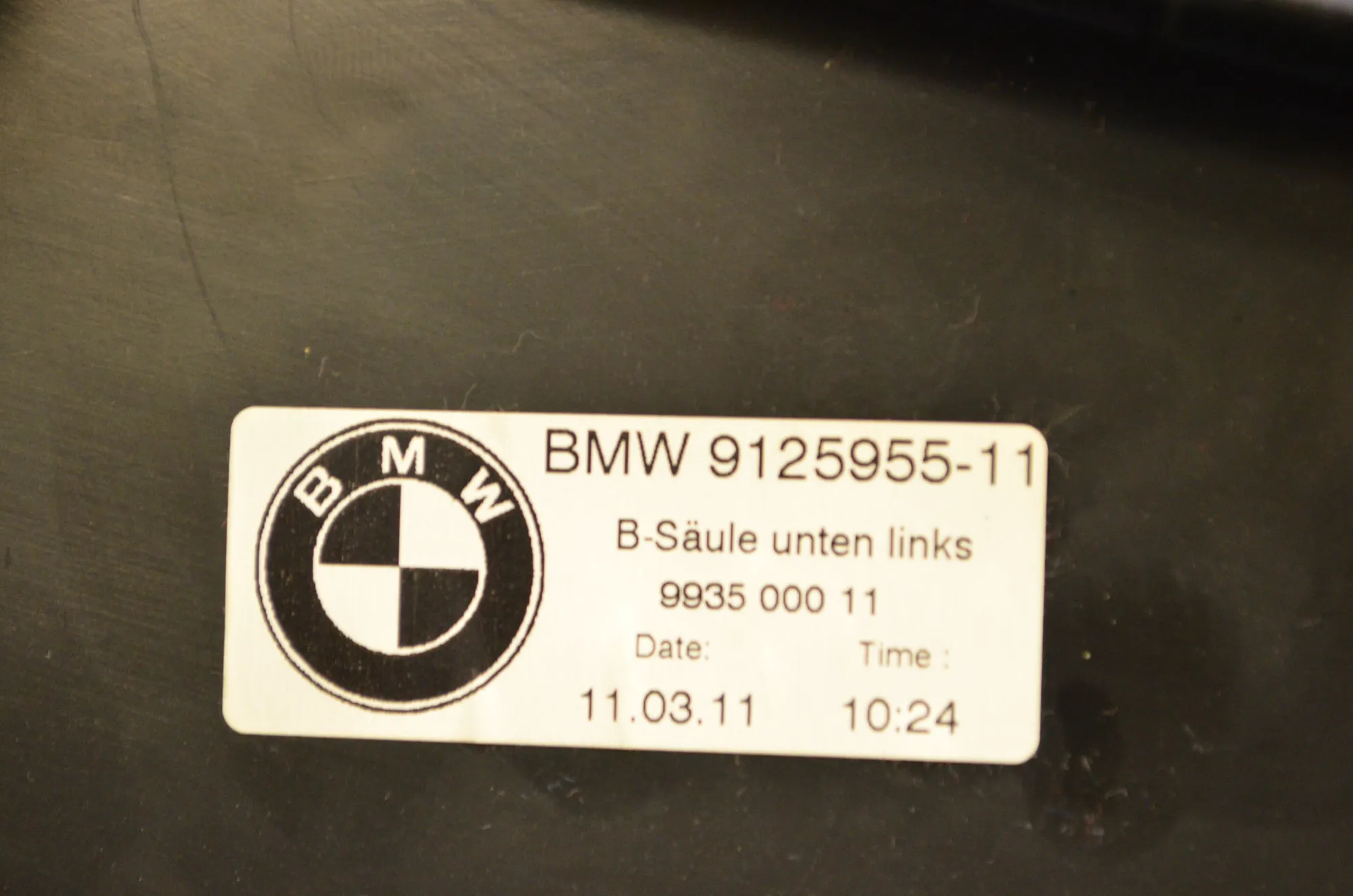 Left Side B Pillar Trim – OEM 9125955 · BMW 7 (F01, F02) 730 d 2011 – 5