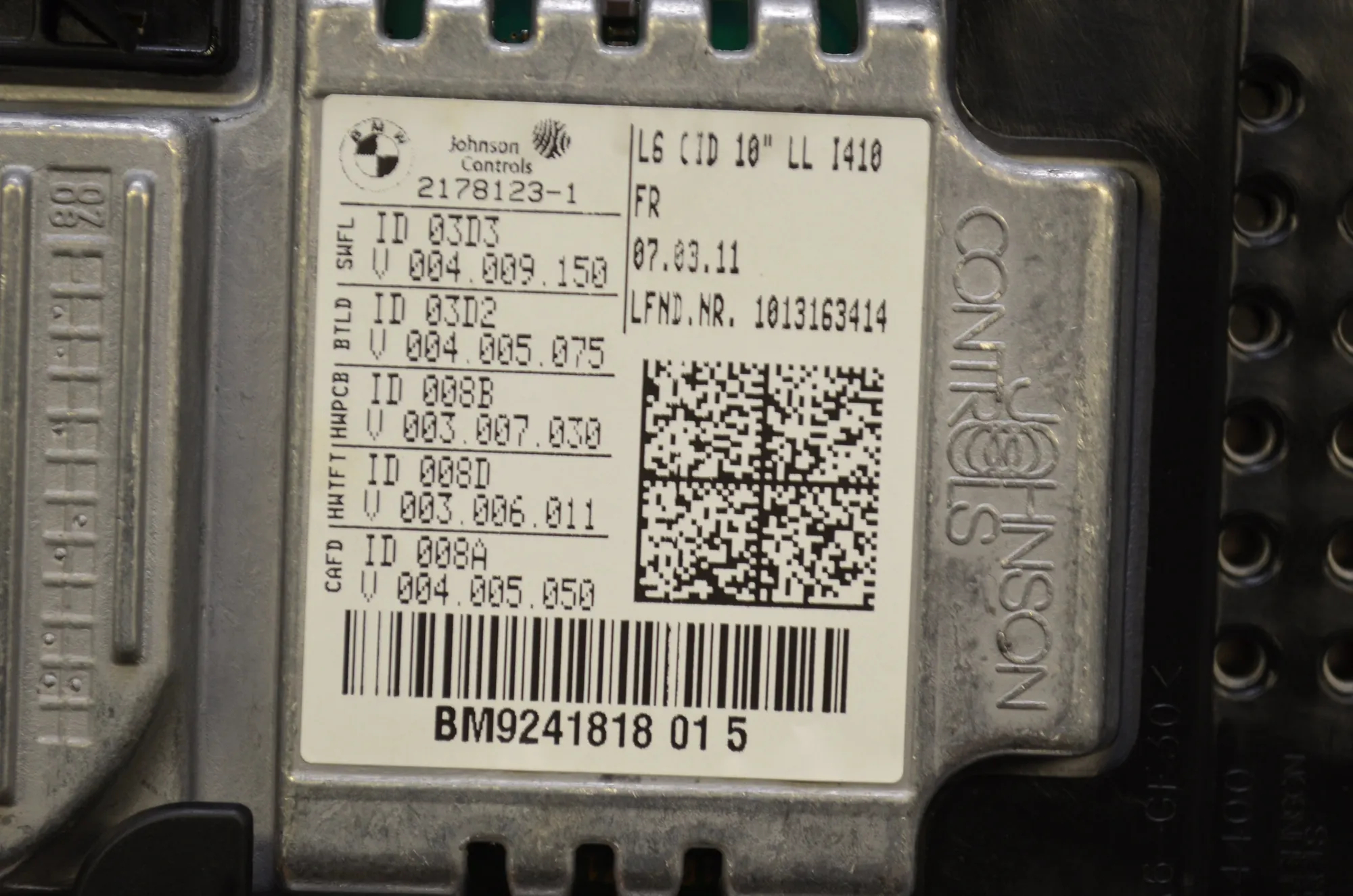 Navigation System – OEM 9206444 · BMW 7 (F01, F02) 730 d 2011 – 7