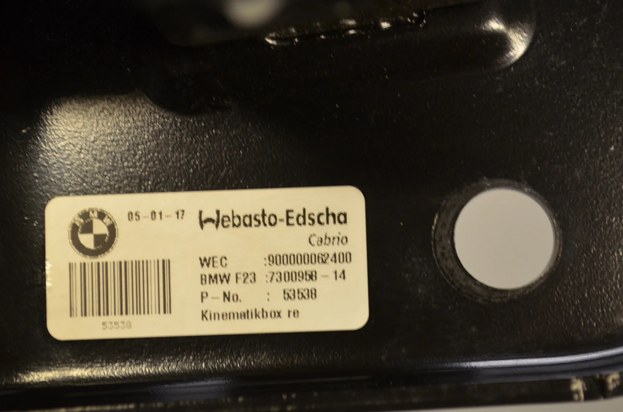 Other Roof Parts – OEM 7300958 · BMW 2 Cabrio (F23) 220 i 2017 – 7