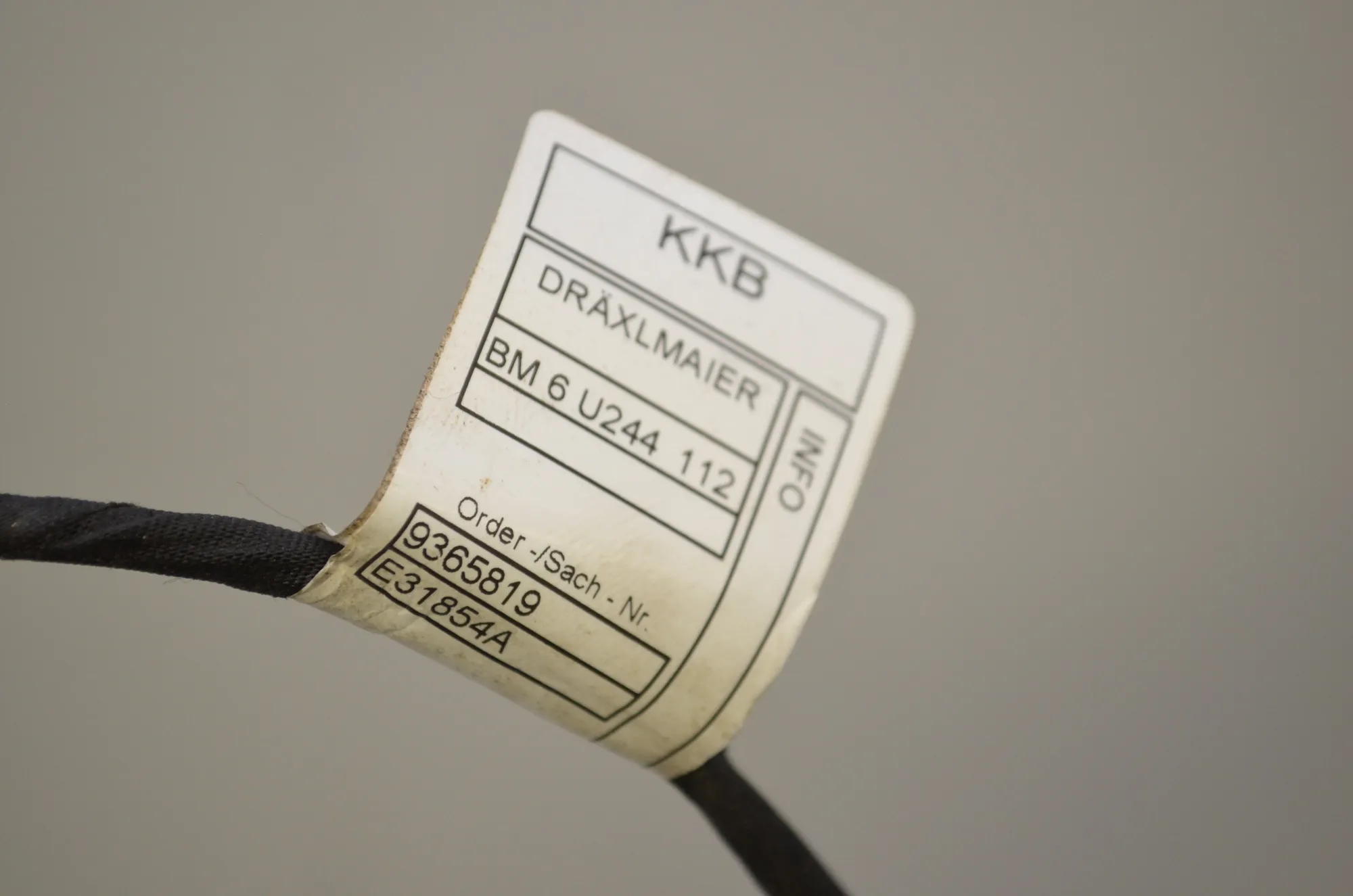 Rear Left Door Wiring – OEM 9365819 · BMW X5 (F15, F85) xDrive 30 d 2015 – 4