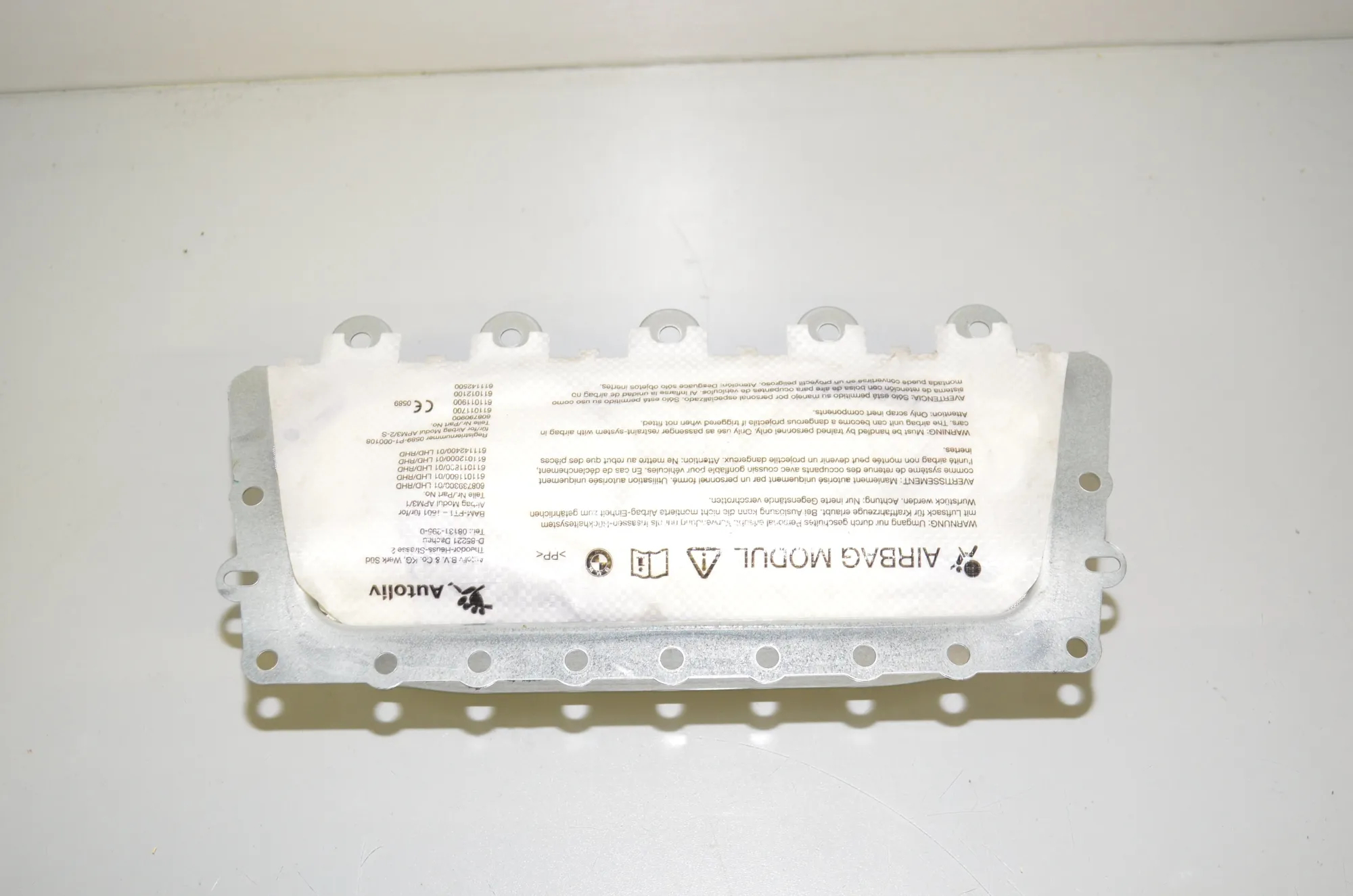 Dashboard Safety Bag SRS – OEM 9230398 · BMW 5 (F10) 535 d 2012 – 2