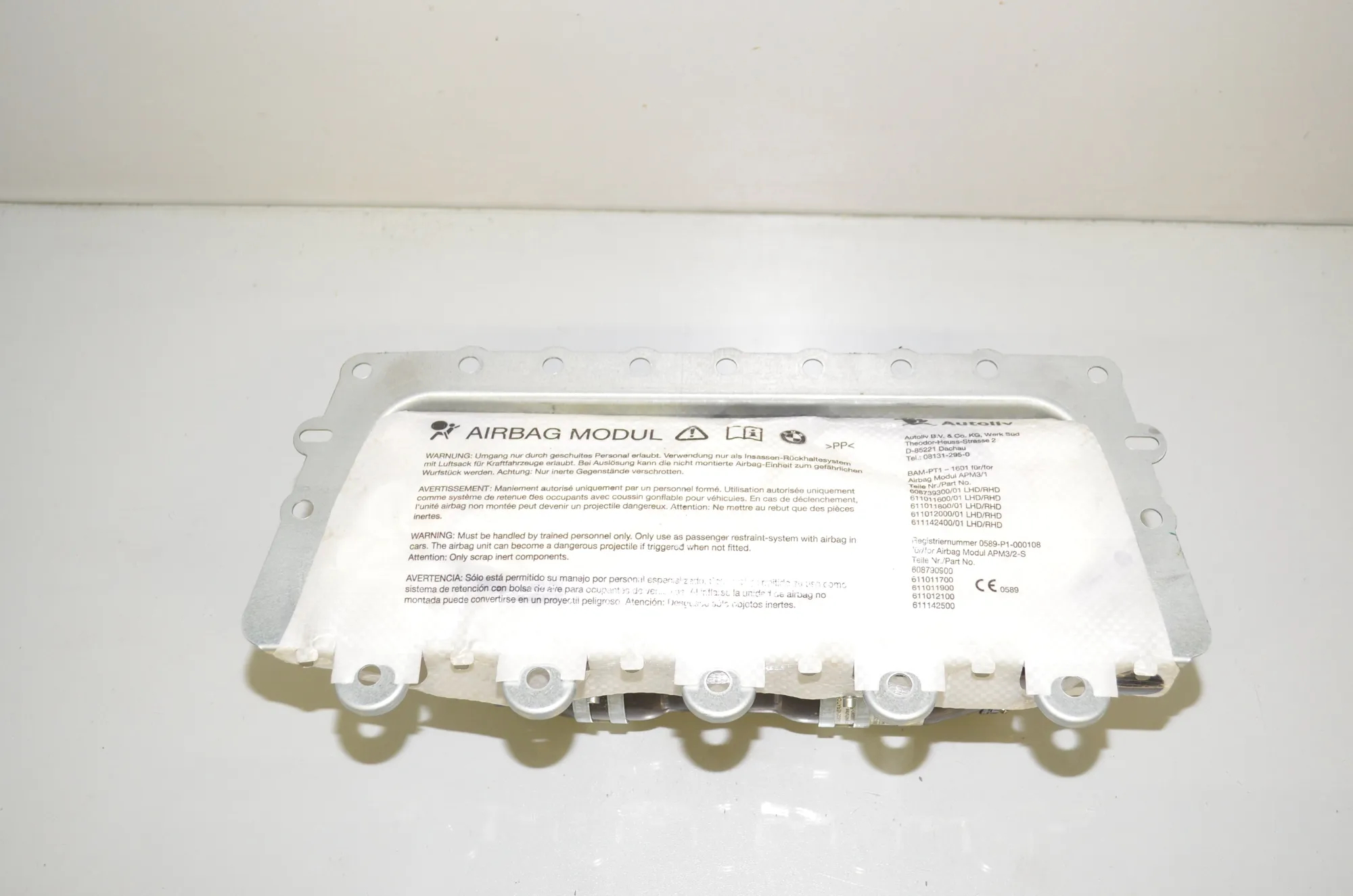 Dashboard Safety Bag SRS – OEM 9230398 · BMW 5 (F10) 535 d 2012