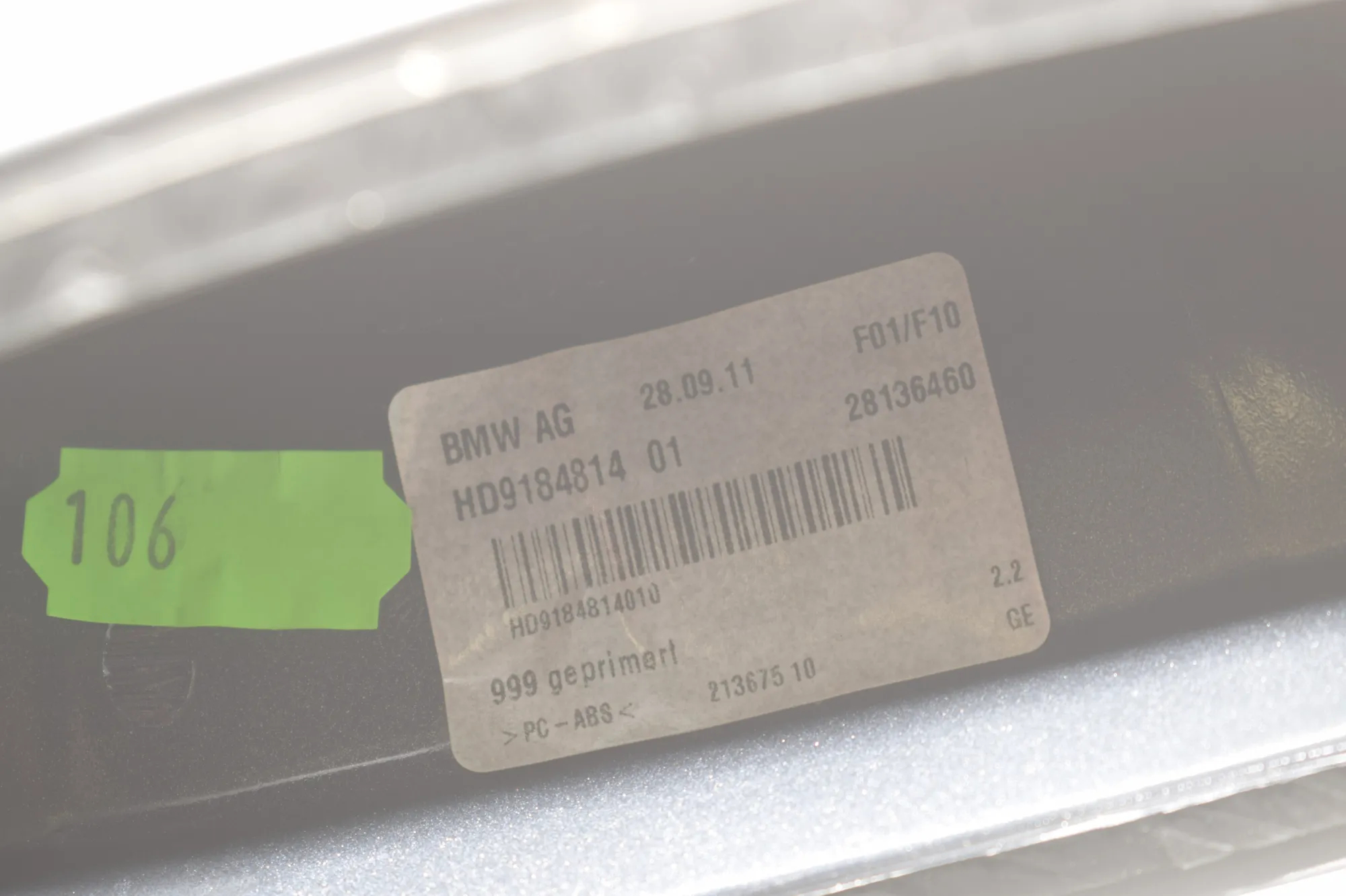 Antenna Trim – OEM 9184814 · BMW 5 (F10) 535 d 2012 – 5