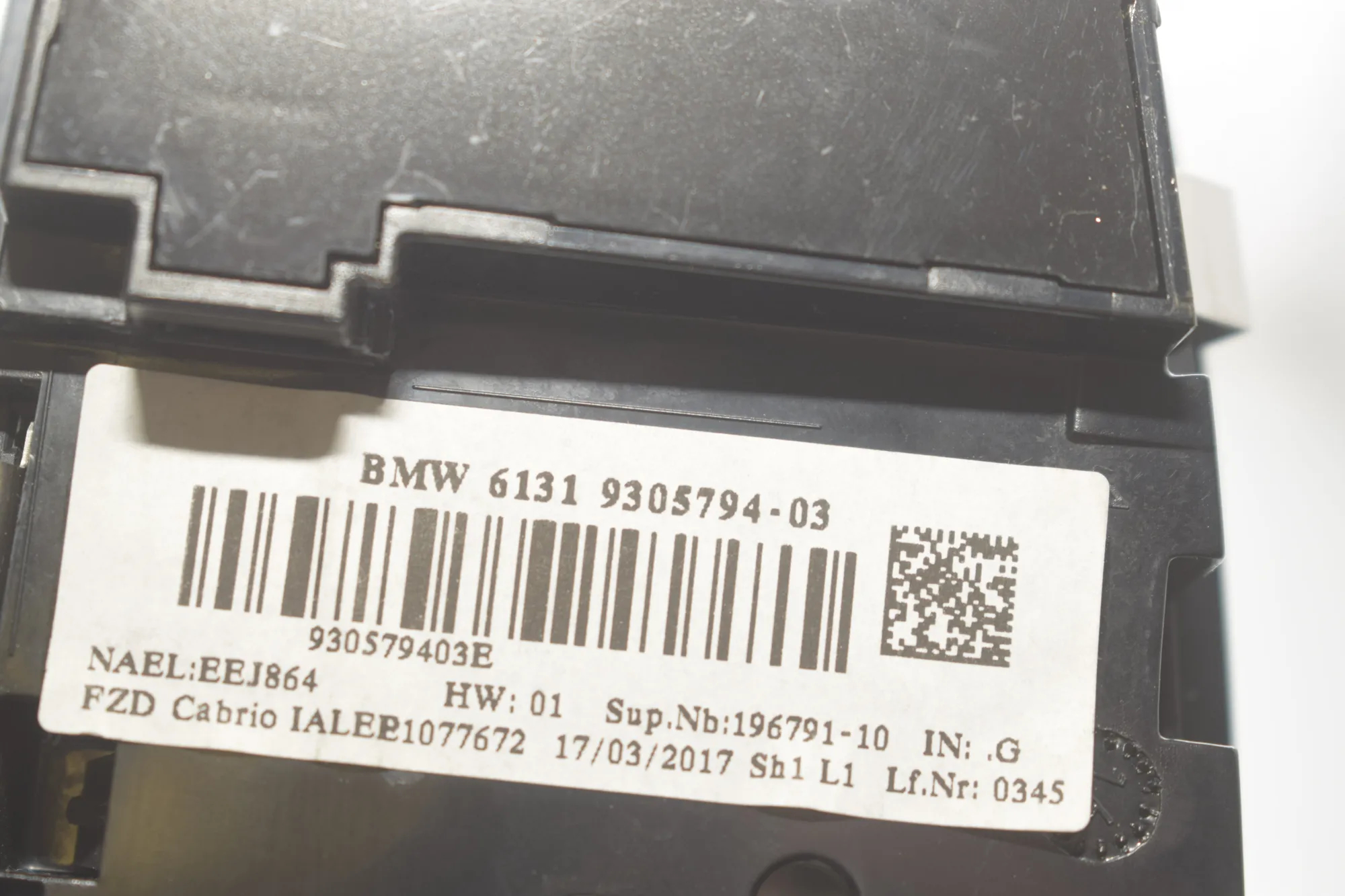 Interior Lighting – OEM 9305794 · BMW 2 Cabrio (F23) 218 i 2017 – 5
