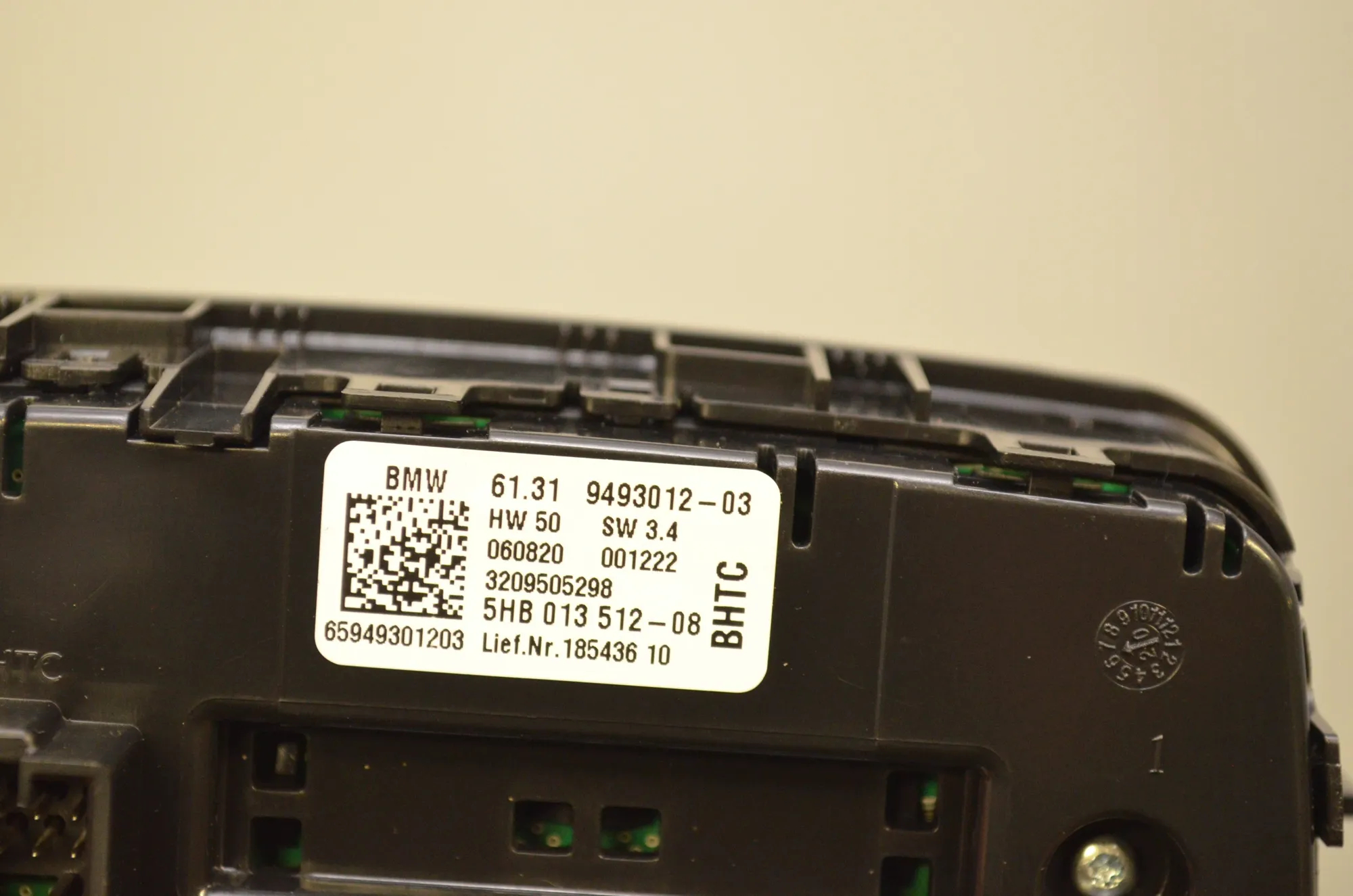 Climate Control Unit – OEM 9493012 · BMW 3 Touring (G21) (2019 - -) 320 d 2020 – 5