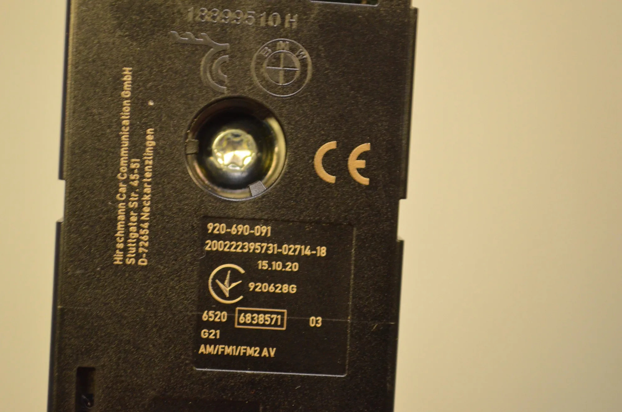 Antenna Amplifier – OEM 6838571 · BMW 3 Touring (G21) (2019 - -) 320 d 2020 – 4