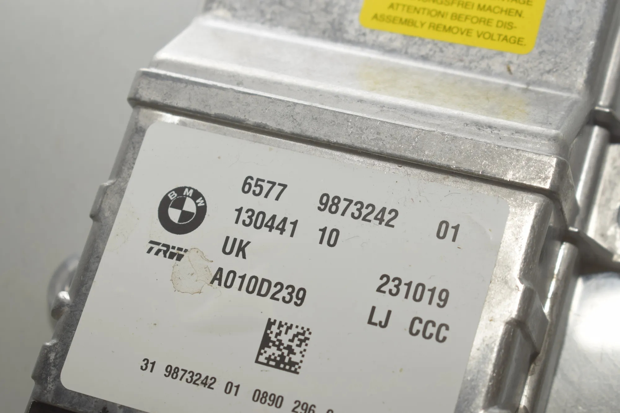 SRS Control Unit – OEM 9873242 · BMW i3 (I01) Electric 2019 – 5
