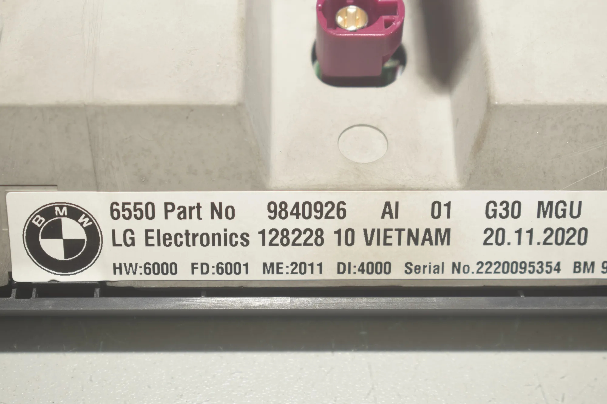 Navigation System – OEM 9840926 · BMW 5 Touring (G31) (2017 - -) 520 d 2021 – 8