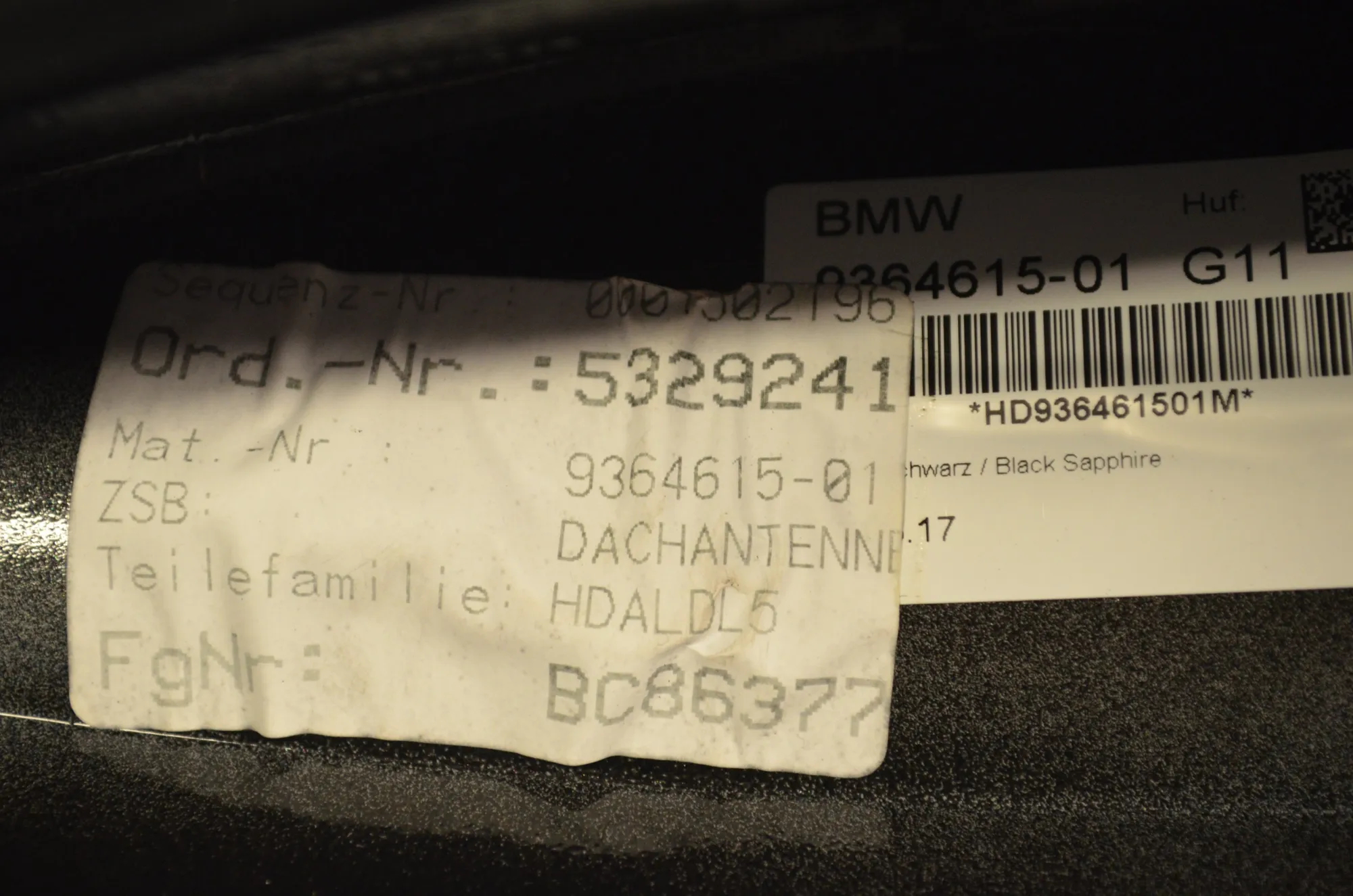 Antenna Trim – OEM 9364615 · BMW 5 (G30) (2016 - -) M 550 d xDrive 2017 – 5