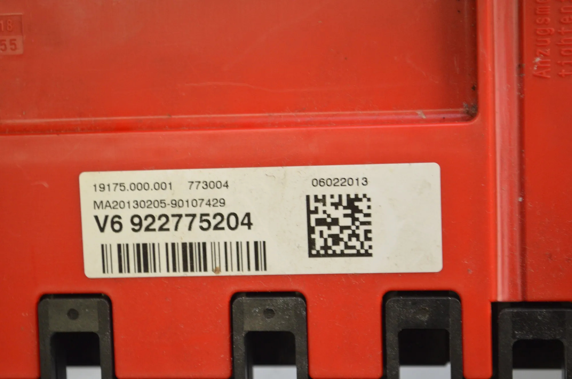 Positive Battery Cable – OEM 9227752 · BMW 3 Touring (F31) 320 d 2013 – 4