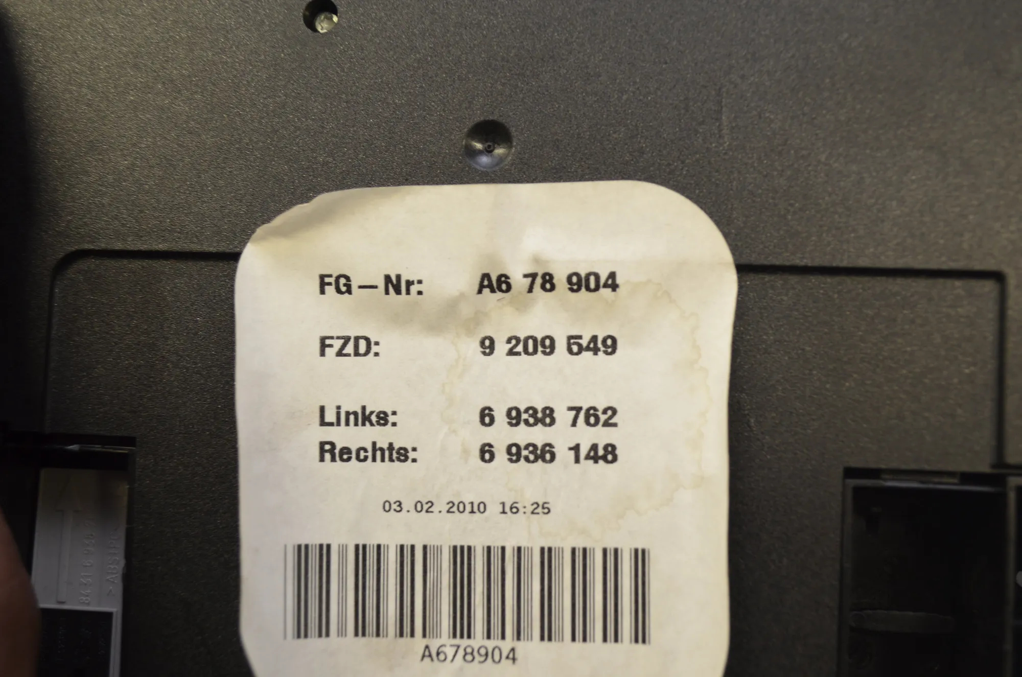 Interior Lighting – OEM 9209549 · BMW 3 Touring (E91) 330 d 2010 – 5