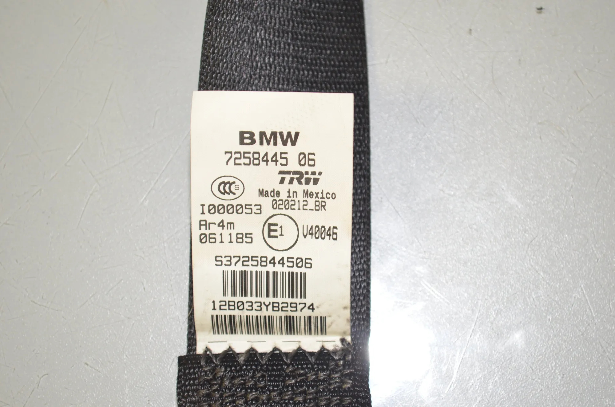 Rear Left Seatbelt – OEM 7258445 · BMW X3 (F25) xDrive 30 d 2012 – 4