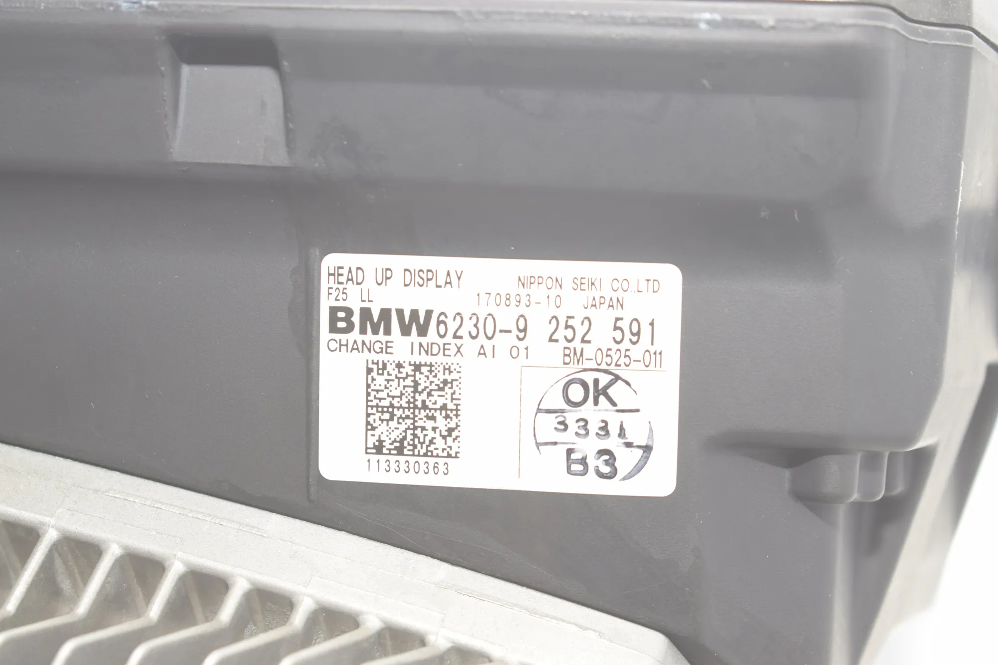 Head-Up Display – OEM 9252591 · BMW X3 (F25) xDrive 30 d 2012 – 7
