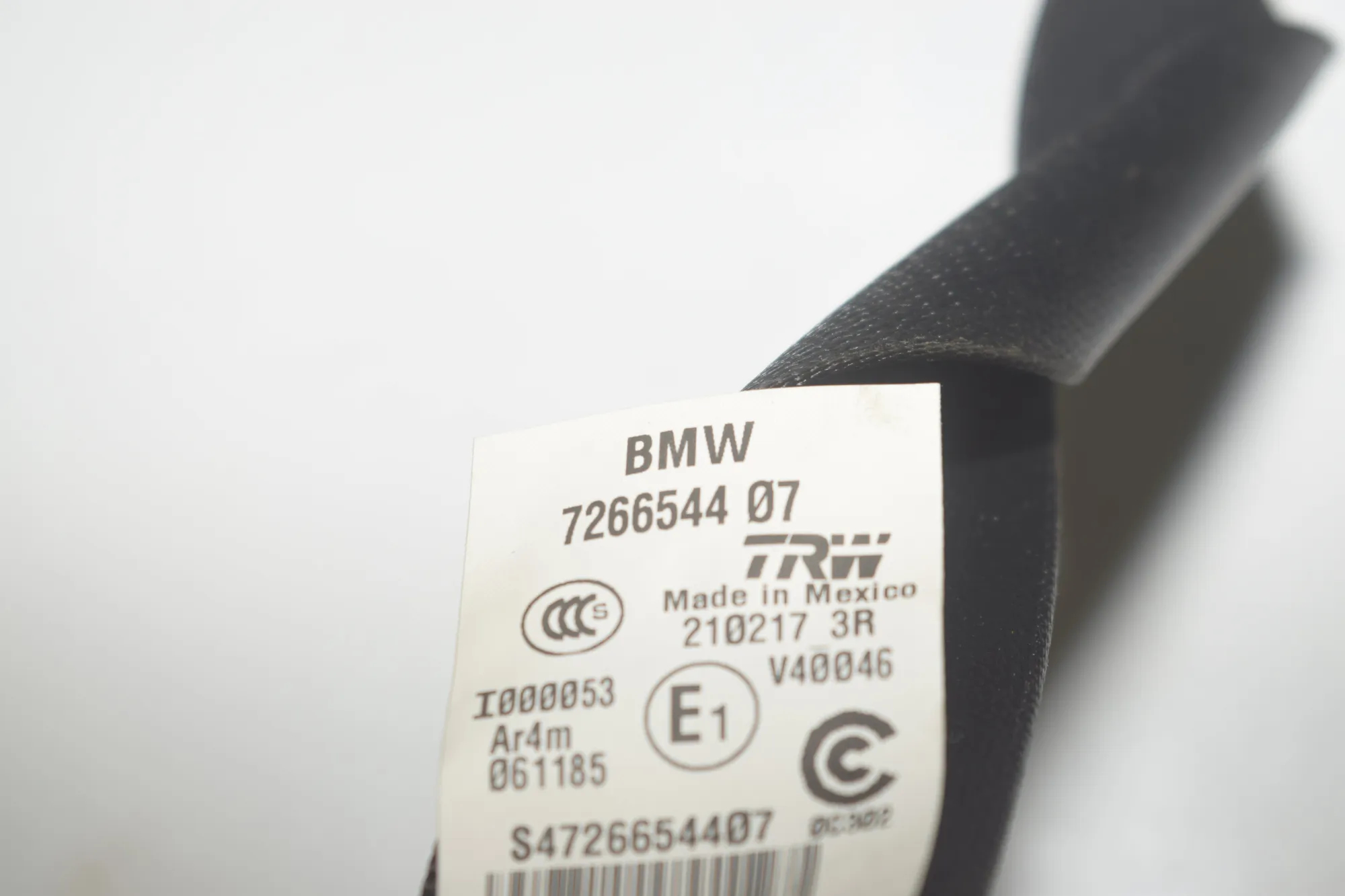 Rear Right Seatbelt – OEM 7266544 · BMW X4 (F26) xDrive 30 d 2017 – 5