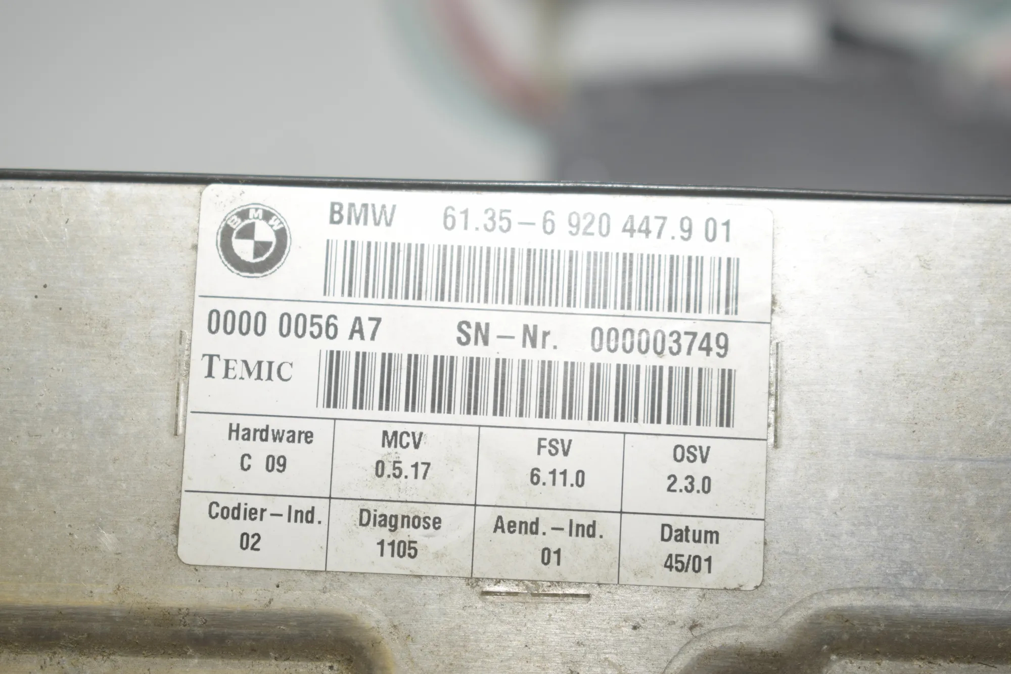 Other Seat Parts – OEM 6920447 · BMW 7 (E65, E66, E67) 735 i, Li 2001 – 6