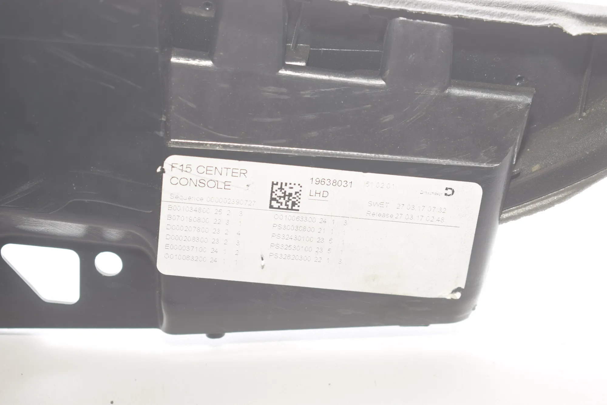 Center Console – OEM 19638031 · BMW X5 (F15, F85) M 50 d 2017 – 11