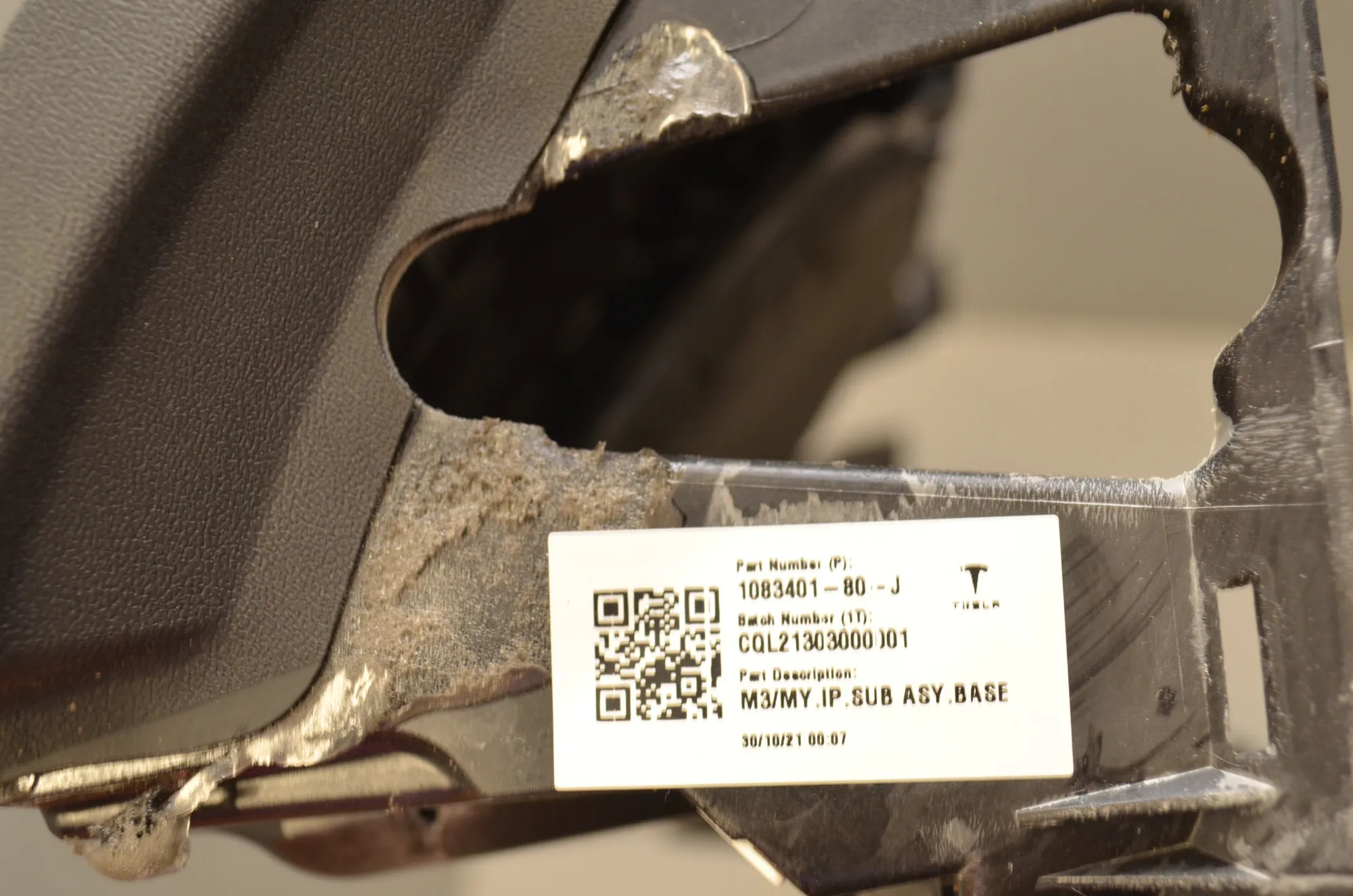 Dashboard – OEM 1103551-95-J · TESLA MODEL 3 (2018 - -) EV 2021 – 7