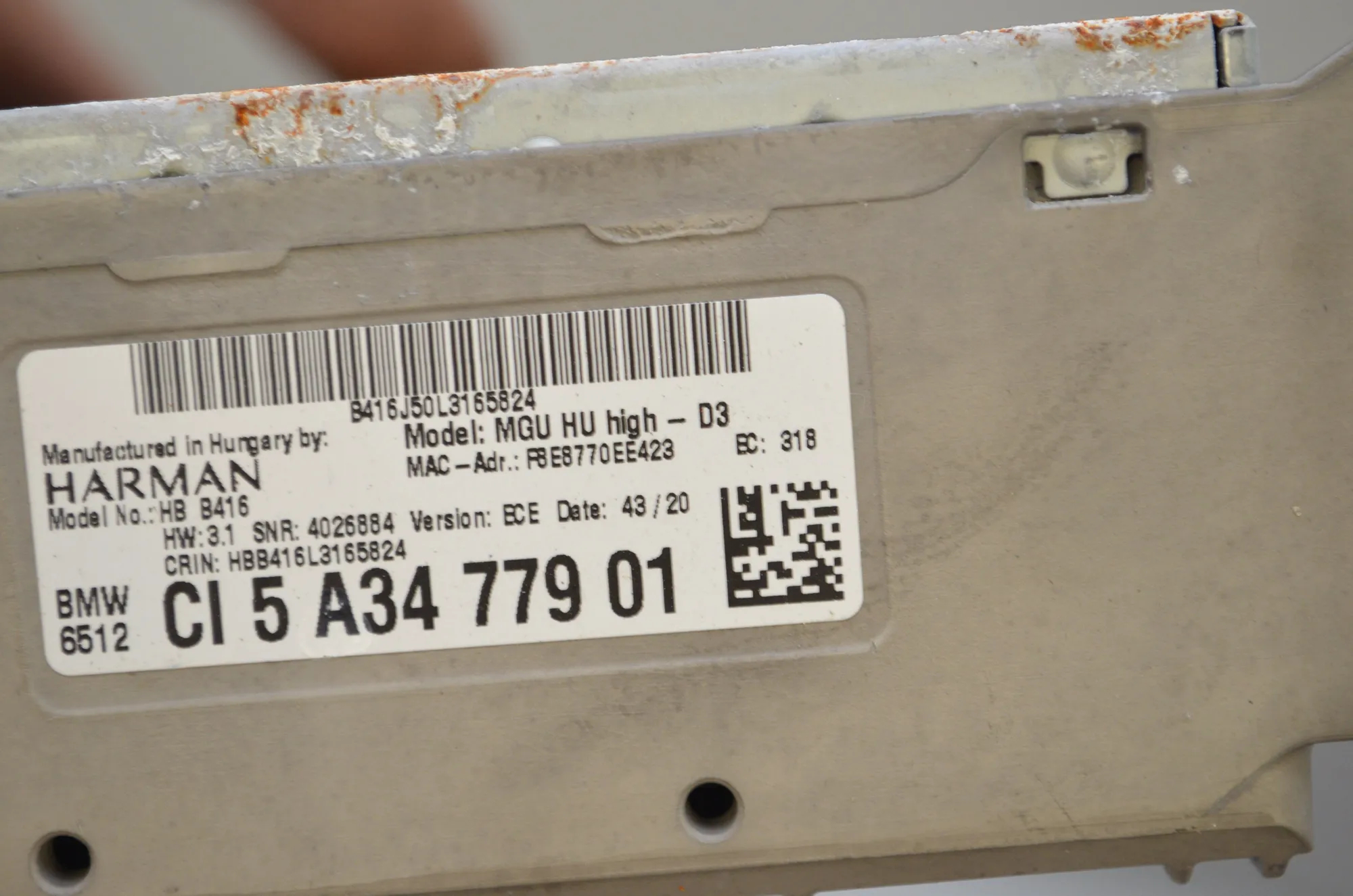 Navigation System – OEM 5A1D041 · BMW 3 Touring (G21) (2019 - -) 330 e Plug-in-Hybrid 2020 – 15