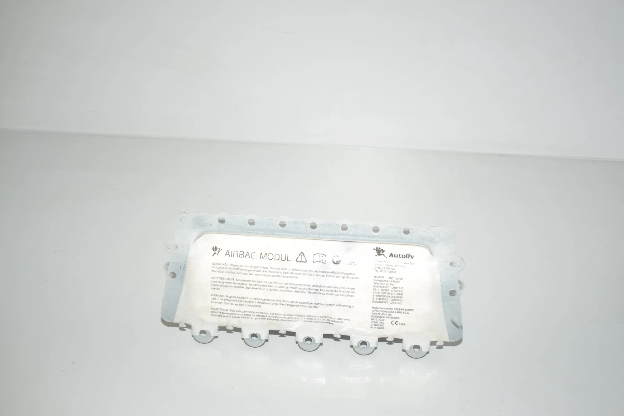 Dashboard Safety Bag SRS – OEM 9142536 · BMW 5 Gran Turismo (F07) 530 d 2014 – 2