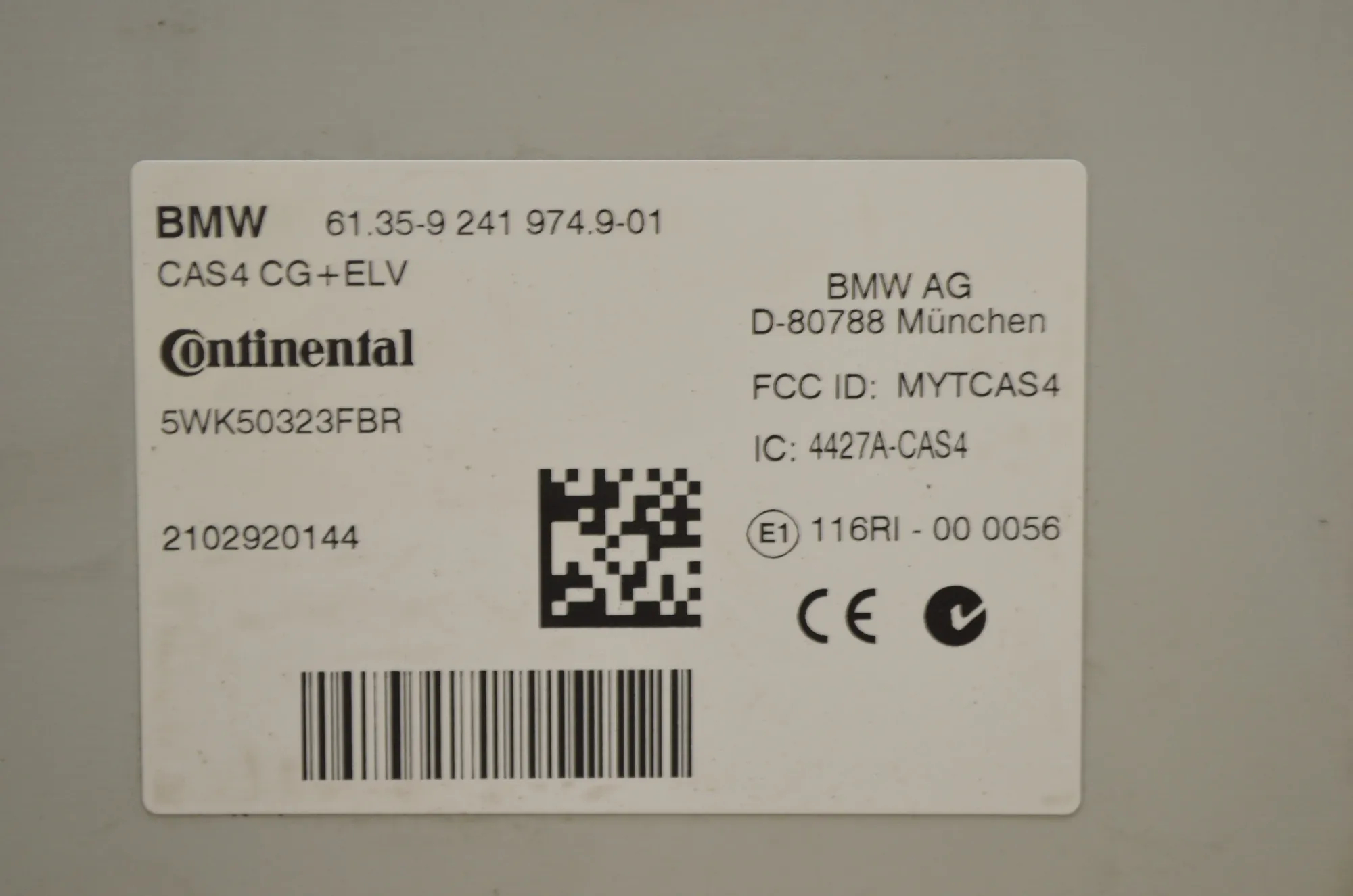 Engine Ignition ECU Set – OEM 9241974 · BMW 5 Touring (F11) 525 d 2010 – 5